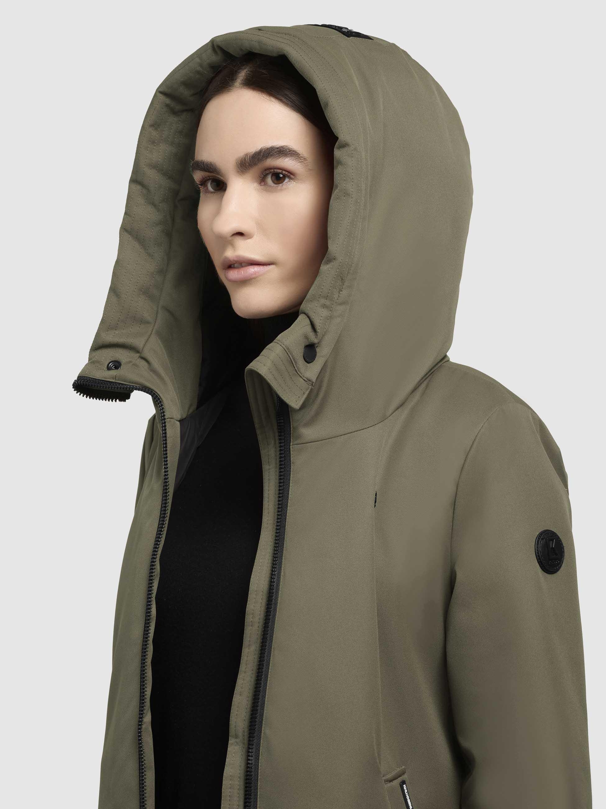 khujo Kurzmantel »Yaak3-YM«, urbaner Damen Parka mit gestepptem Innenfutter