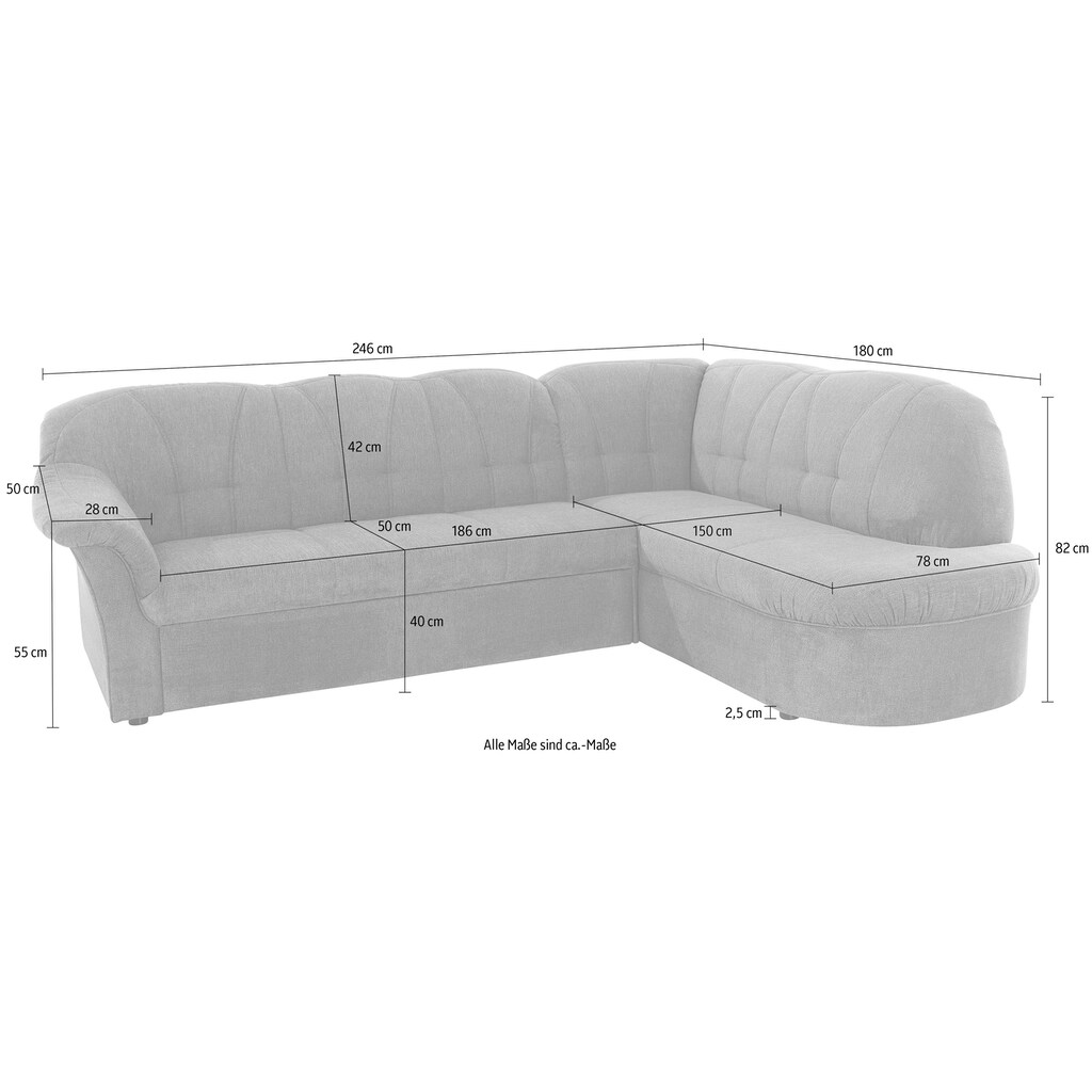 DOMO collection Ecksofa »Pegnitz L-Form«