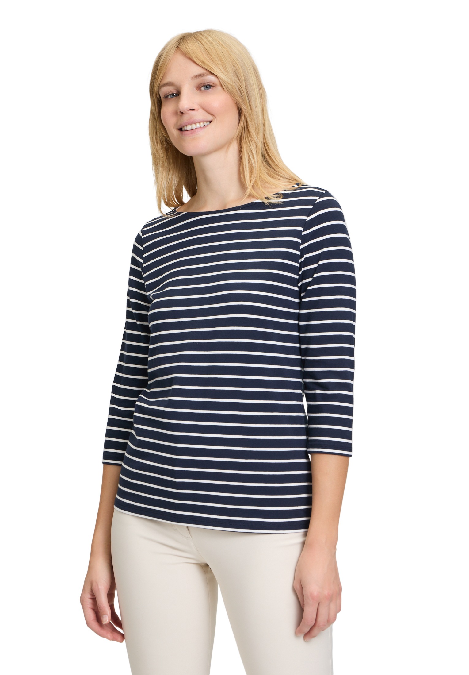 Betty Barclay 3/4-Arm-Shirt "Betty Barclay Ringelshirt mit U-Boot-Ausschnitt", Druck