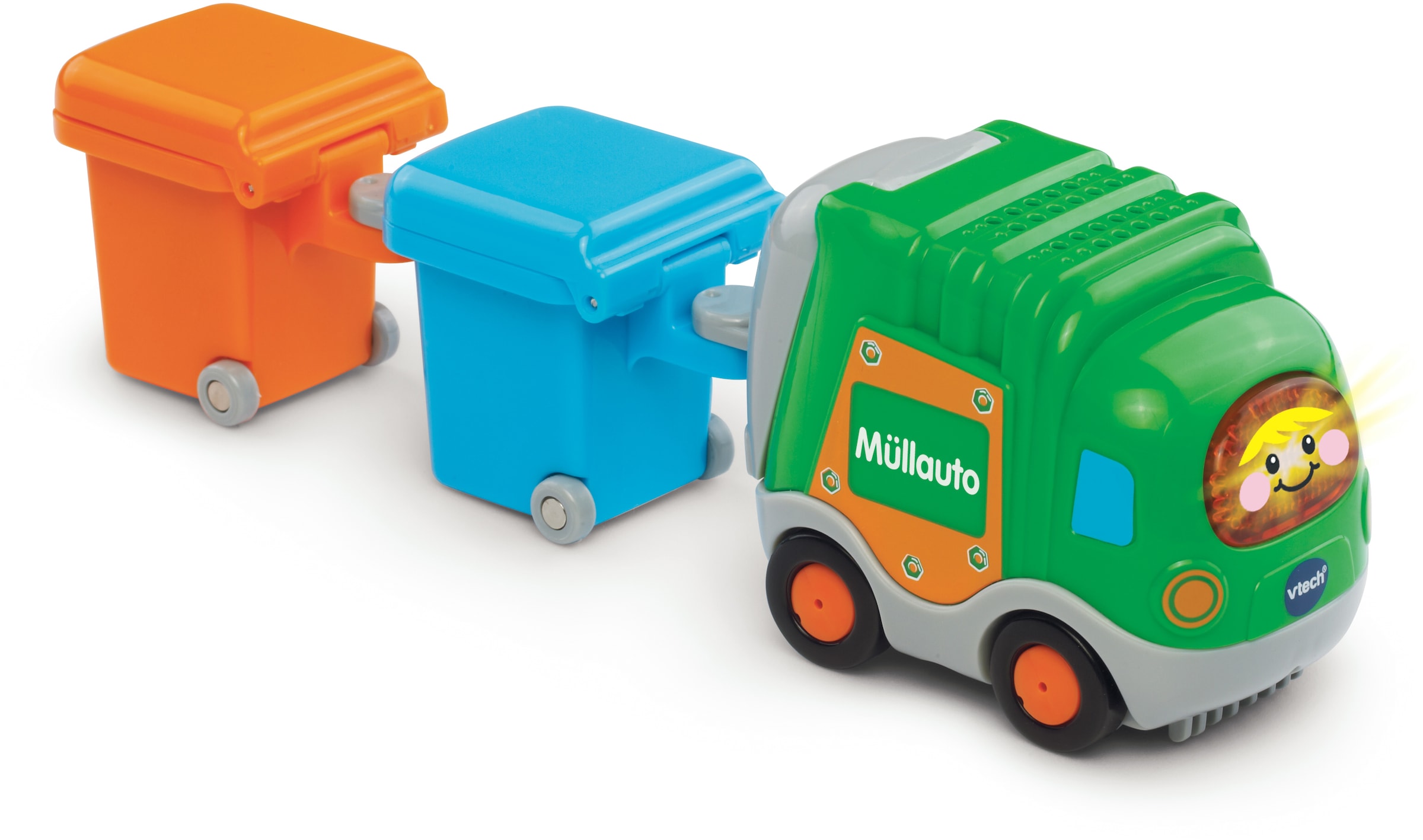 Spielzeug-Müllwagen »Tut Tut Baby Flitzer, Müllauto & 2 Mülltonnen«