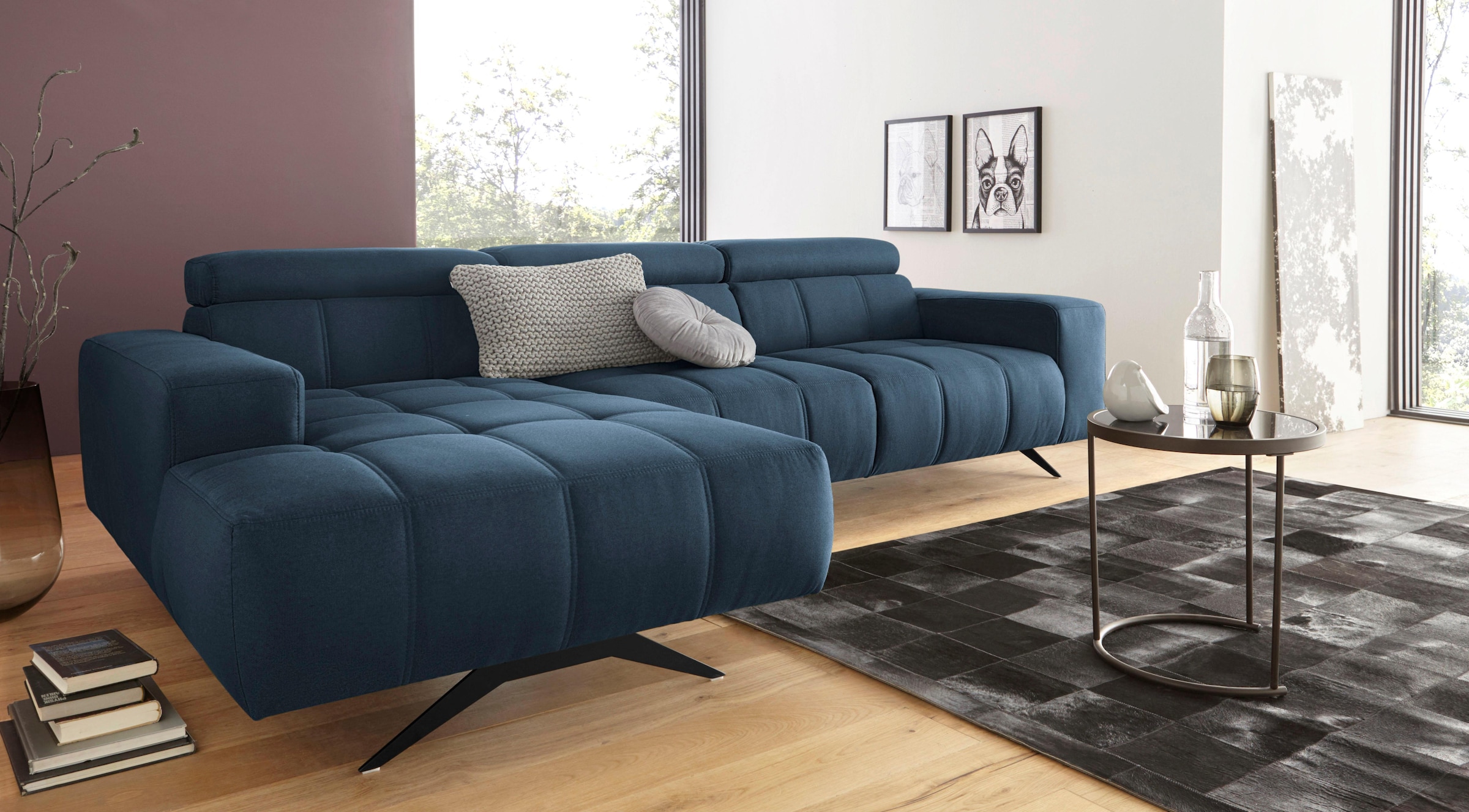 DOMO collection Ecksofa »Trento L-Form« patogi su Kopf...