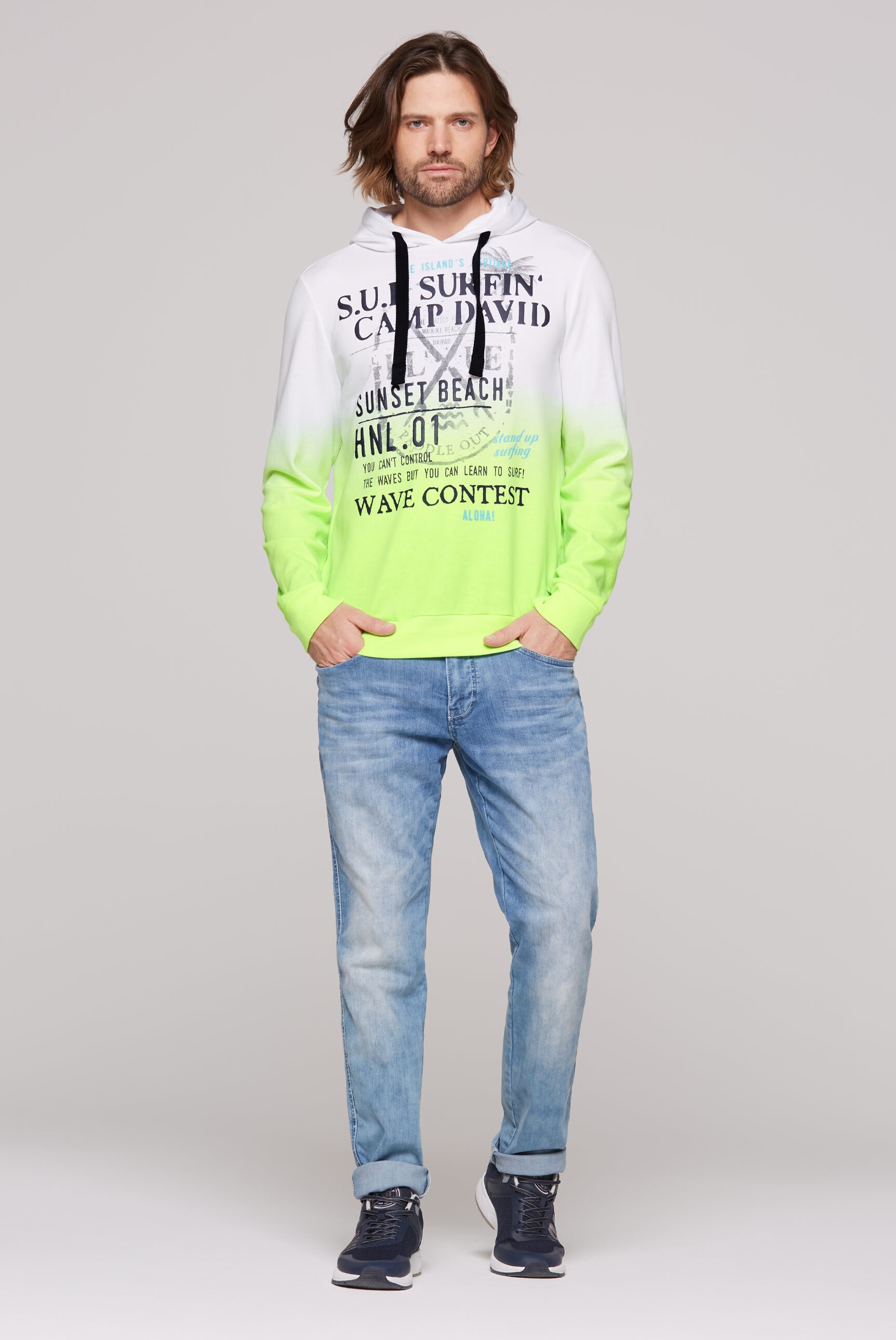 CAMP DAVID Kapuzensweatshirt, mit Farbverlauf