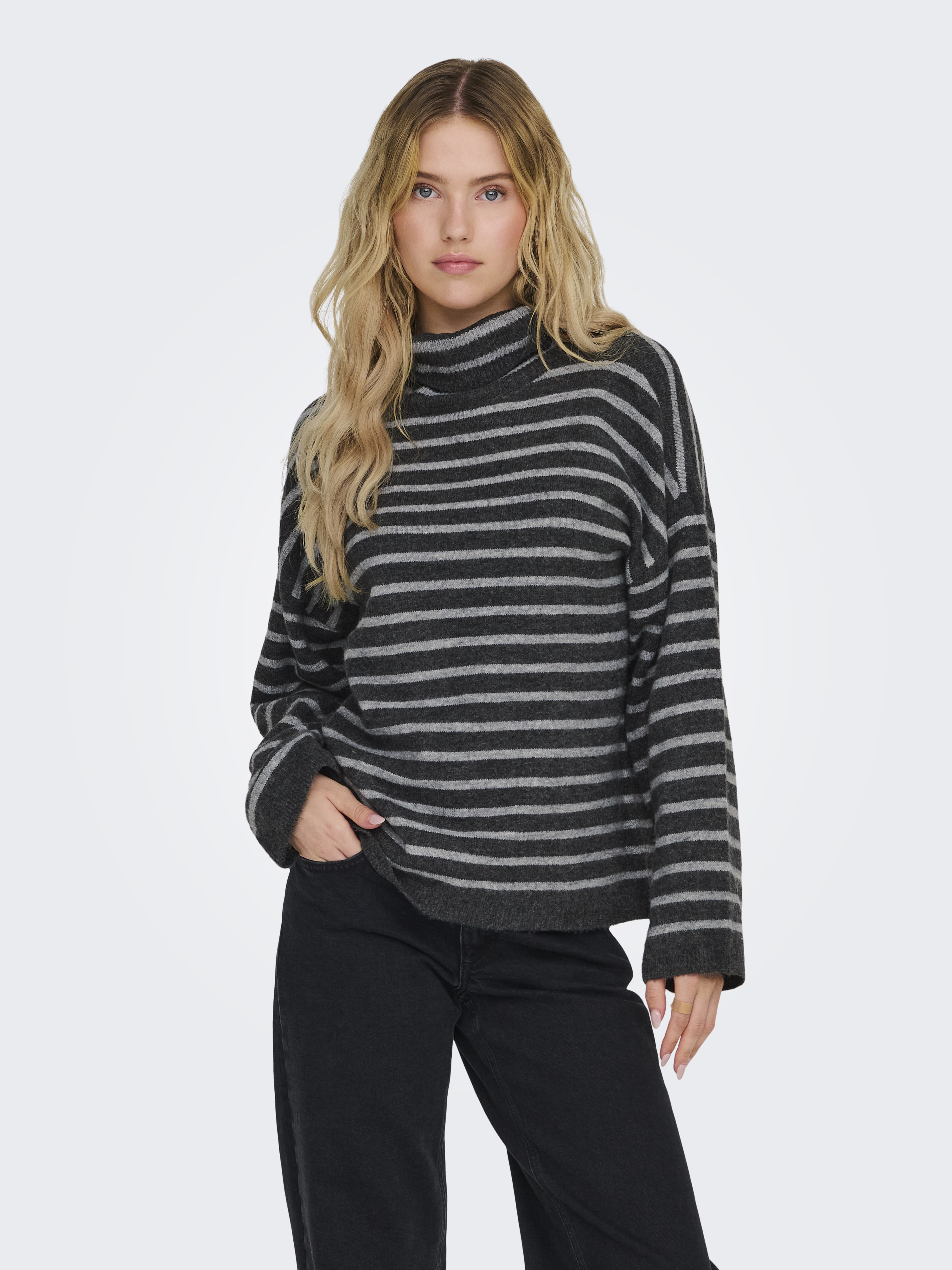 Jacqueline De Yong Marco L/s Rollneck Slit Pullover - Maglie Donna