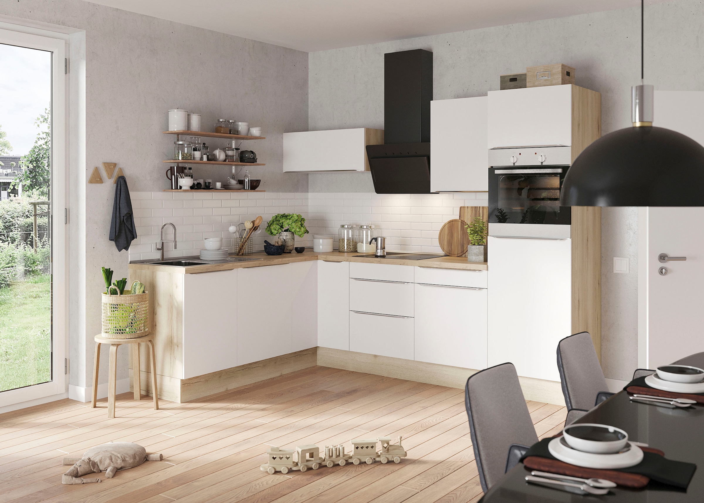 OPTIFIT Winkelküche »Aken«, ohne E-Geräte, Stellbreite 200 x 270 cm