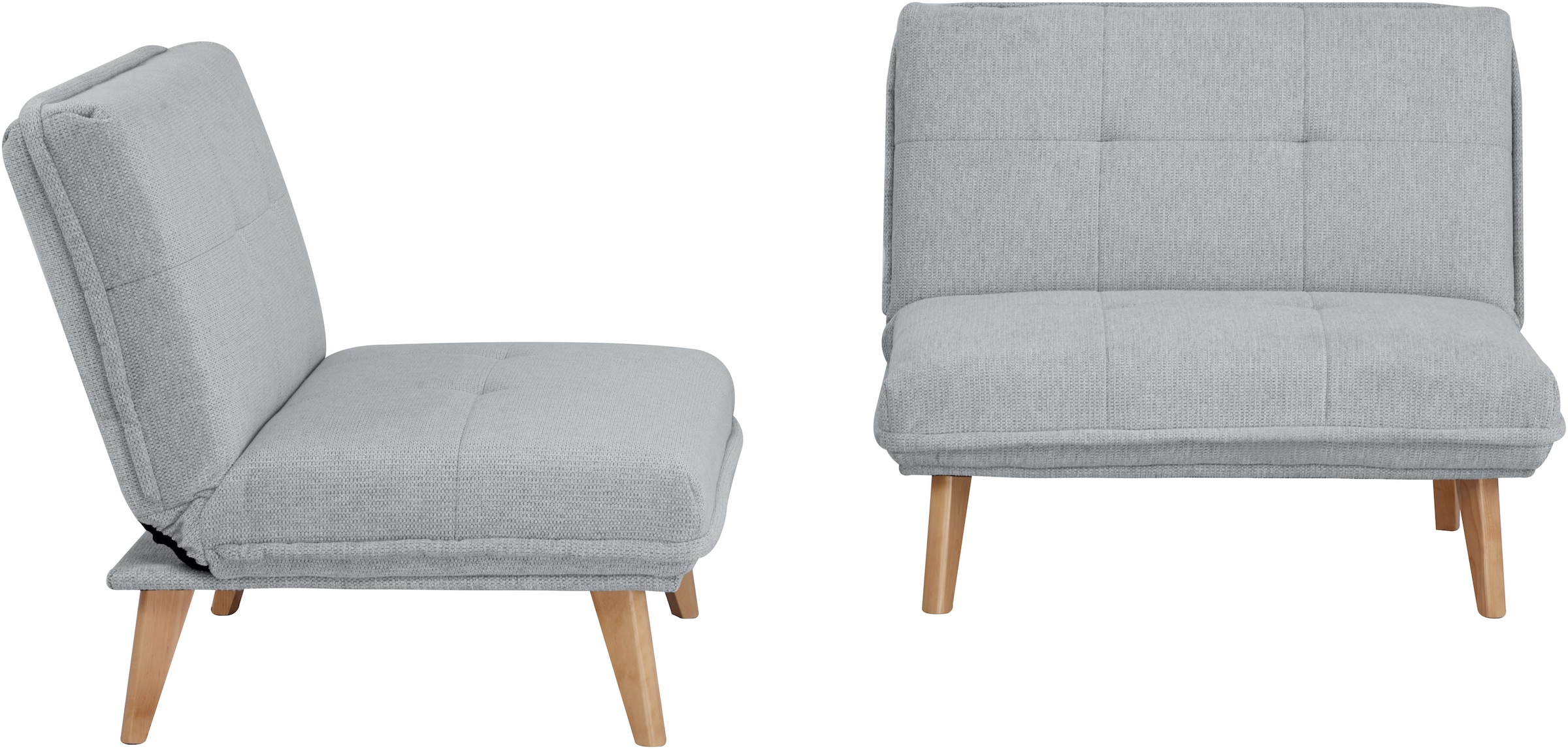 INOSIGN Sessel »DELANEY Schlafsofa, bestehend aus 2 Modulen, mit Schlaffunktion«, Bettsofa, Schlafsessel, Klappsofa, erweiterbar, in Webstoff