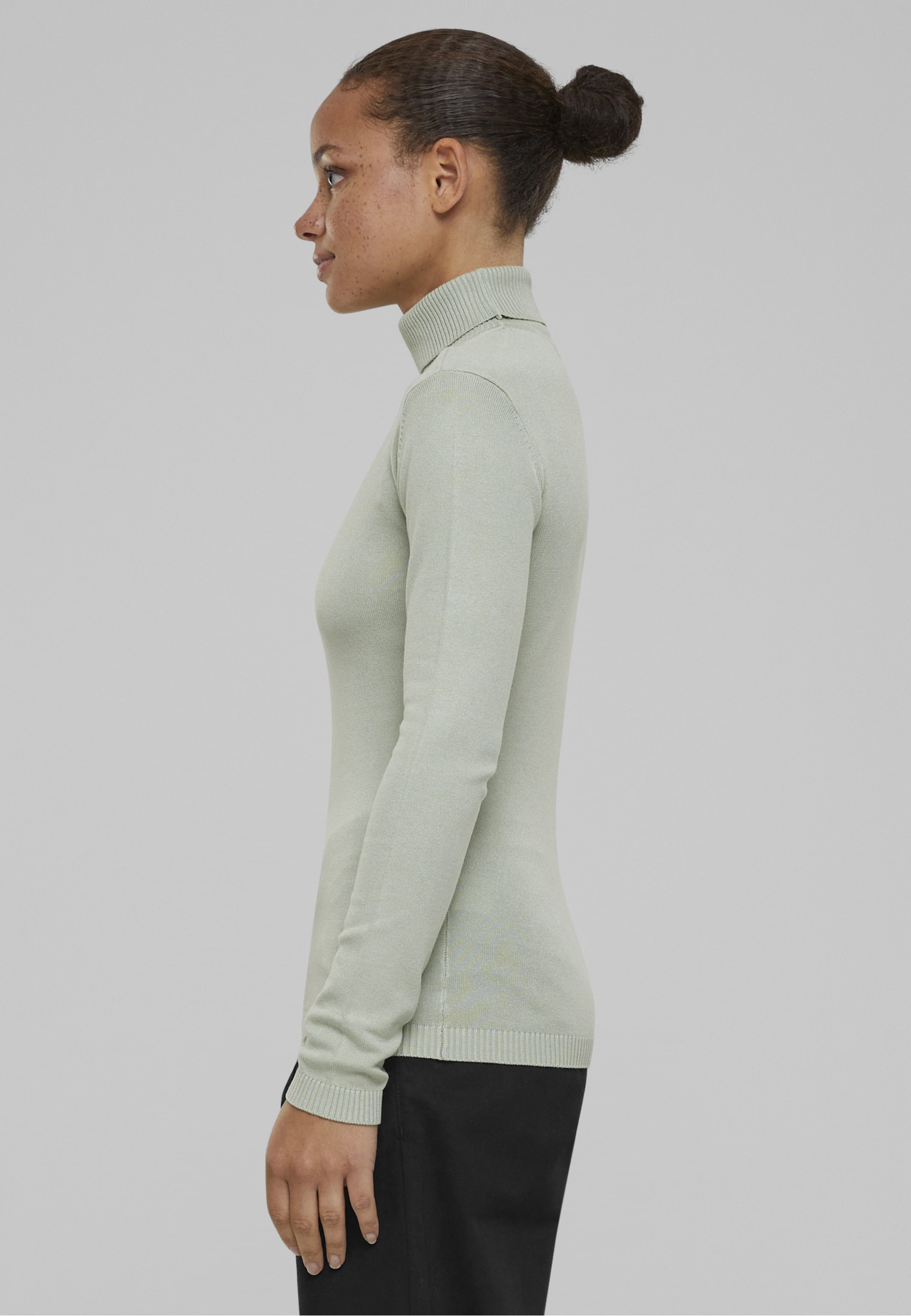 URBAN CLASSICS Sweatshirt »Urban Classics Damen Ladies Knitted Turtleneck Sweater«, 1 Stk.
