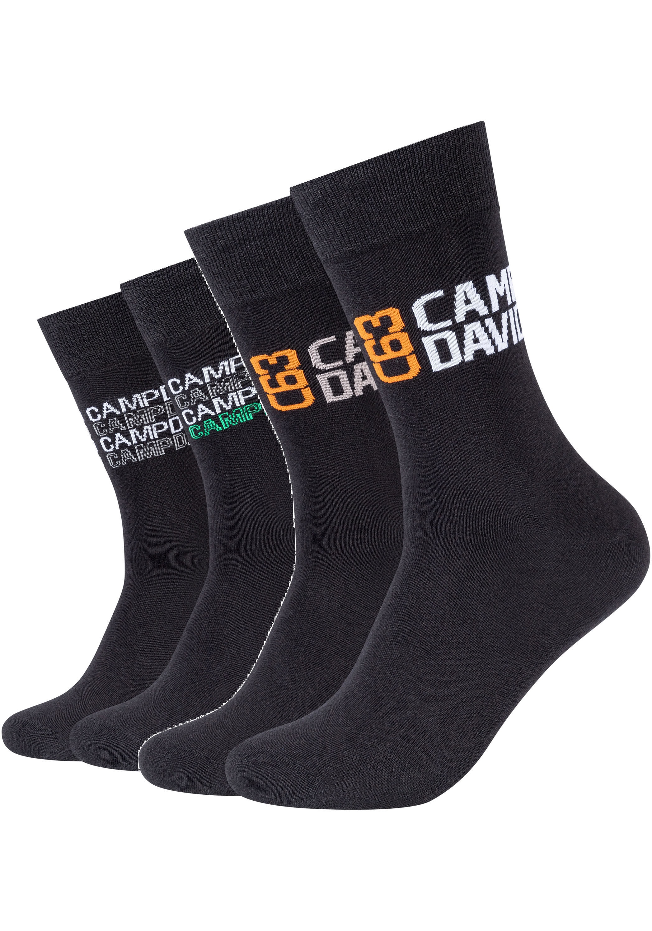 CAMP DAVID Socken "casual", (4 Paar), mit Markenlogo günstig online kaufen