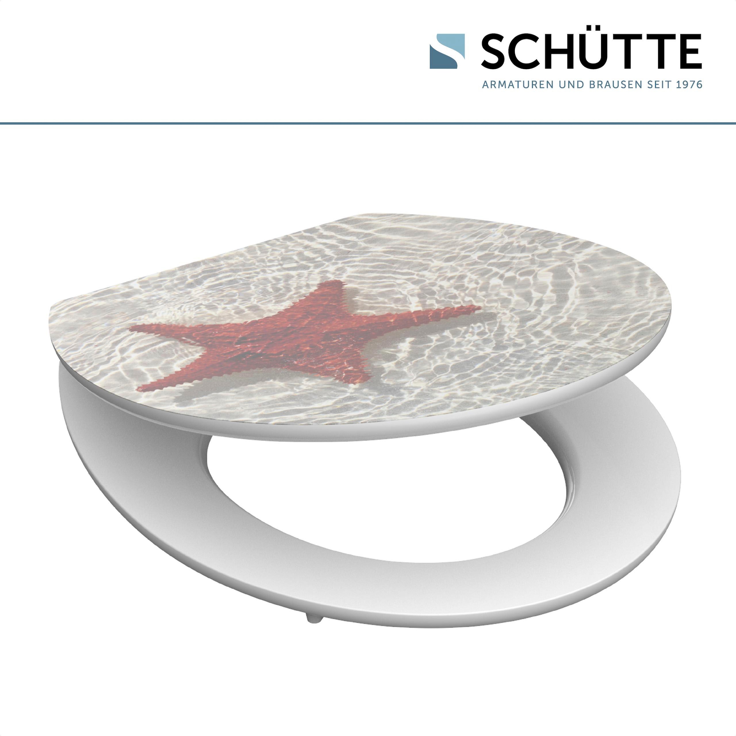 Schütte WC-Sitz "RED STARFISH", High Gloss mit MDF Holzkern, mit Absenkauto günstig online kaufen