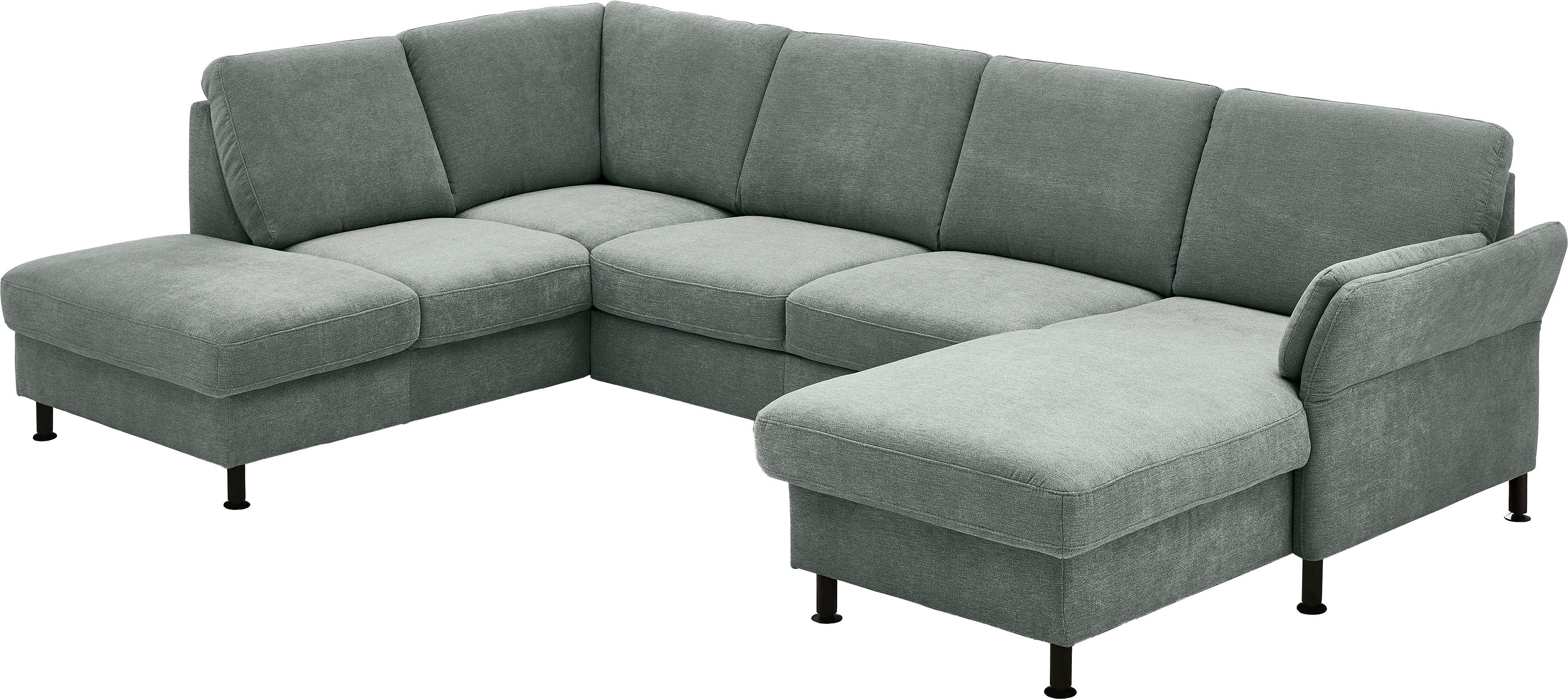 Die PlanBar Wohnlandschaft "ZE-EM18013 U-Form, Breite 305 cm" wahlweise mit Kopfstützen und Liegearmlehne