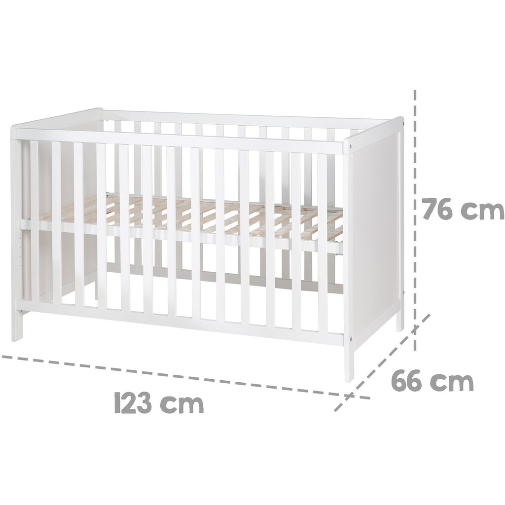 roba® Babybett »Multifunktionsbett mit Beistellfunktion«, (7 tlg.)