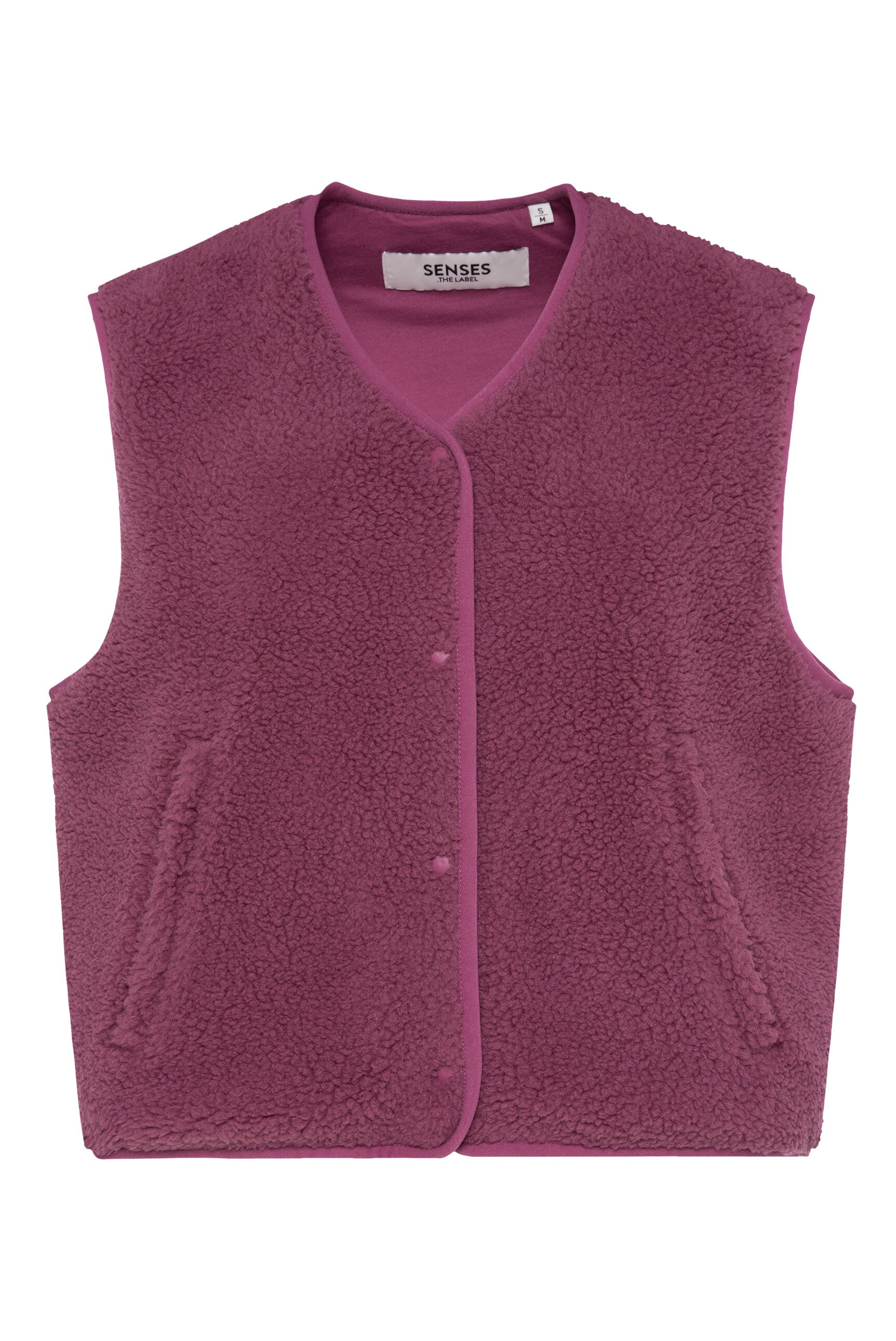 SENSES.THE LABEL Plüschweste mit Reißverschlusstaschen günstig online kaufen