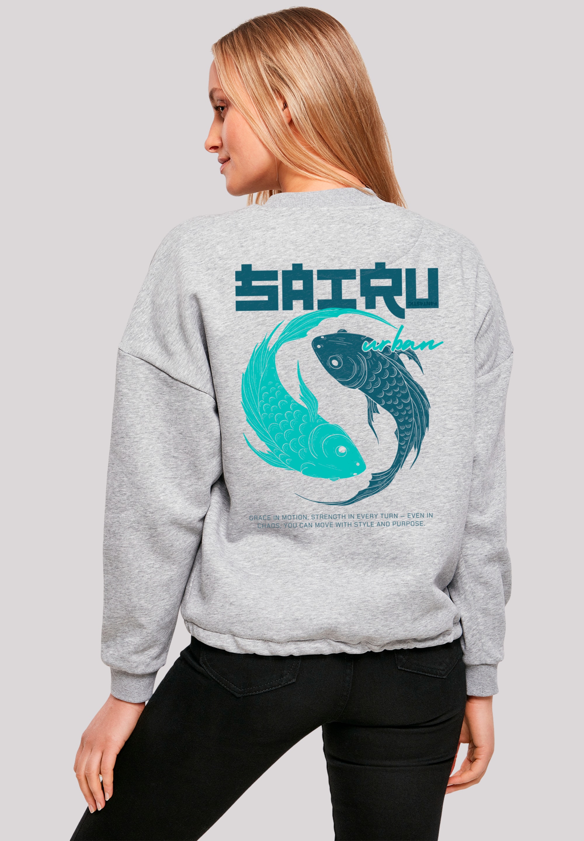 F4NT4STIC Sweatshirt »Koi Fish Oversize Japan Streetstyle«, Japan Streetwear Styles