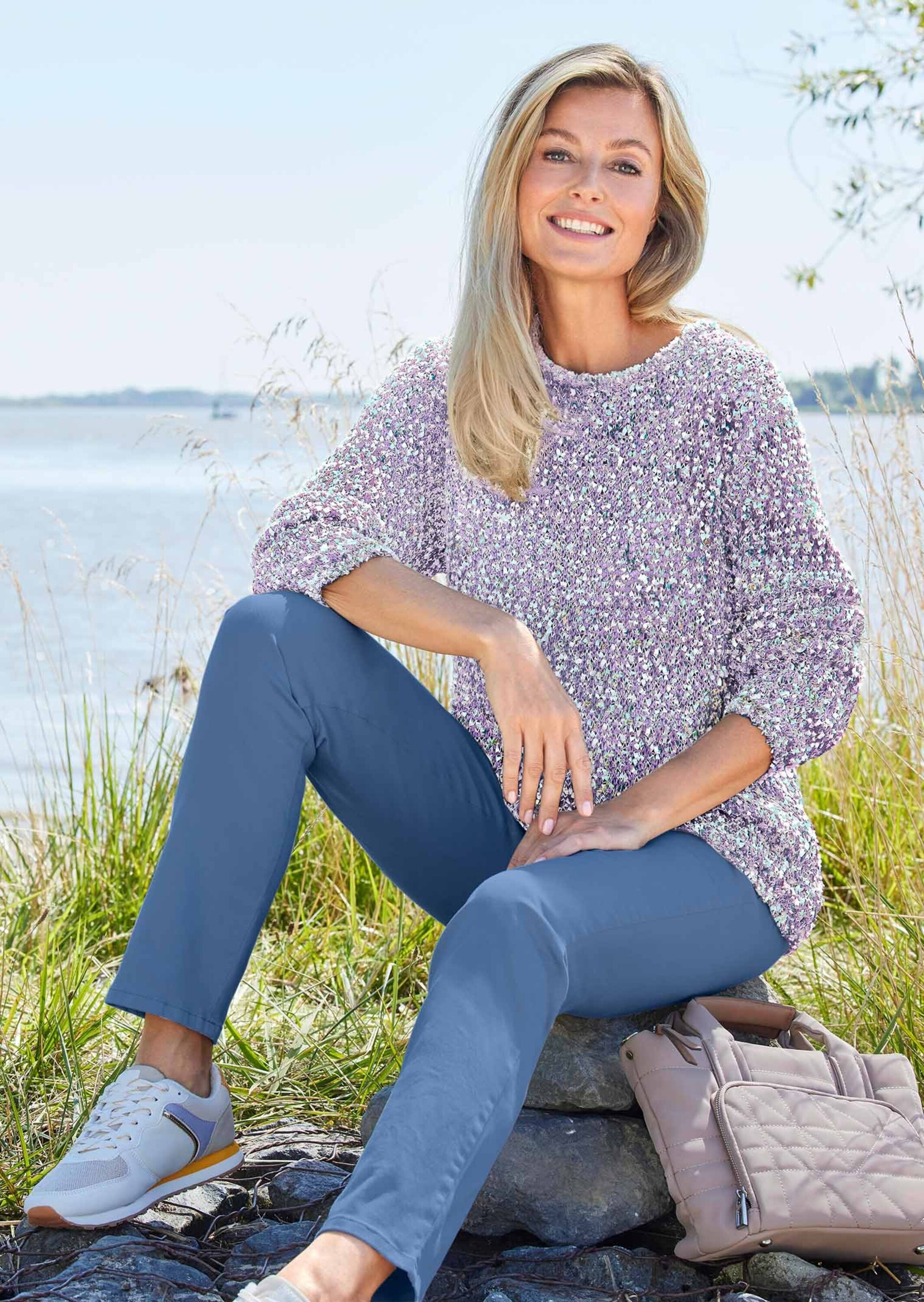 GOLDNER Strickpullover "Effektvoller locker gestrickter Bändchengarnpullove günstig online kaufen