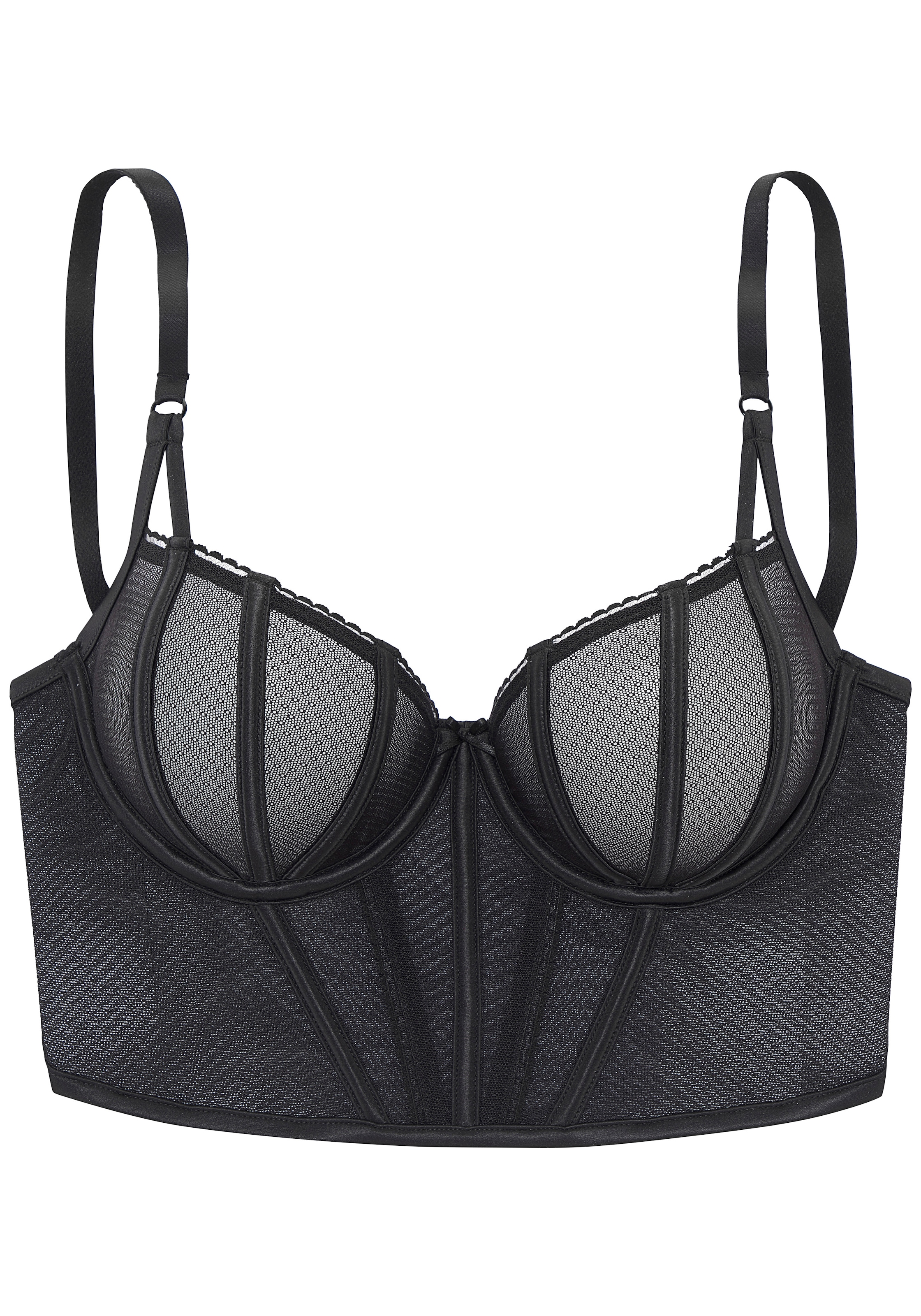LASCANA Corsage mit Bügel, aus fancy Mesh, sexy Dessous, Reizwäsche
