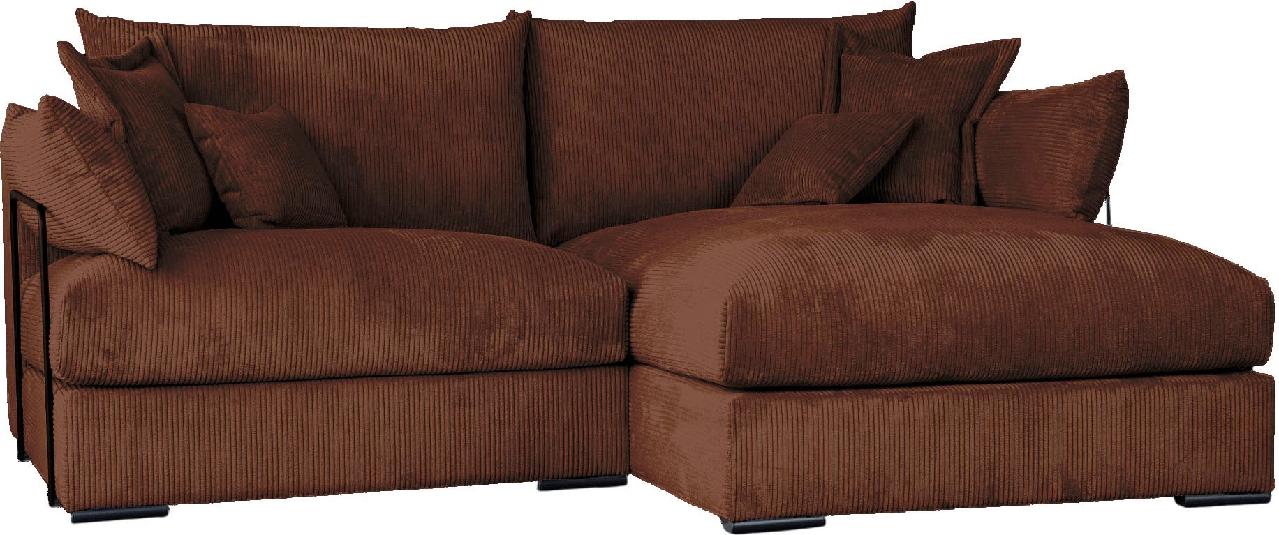 Thumbnail - Home affaire Ecksofa "Casa XXL L-Form, Breite 247 cm" Mega-Sofa, Cord oder Chenille-Struktur wählbar, mit Federkern
