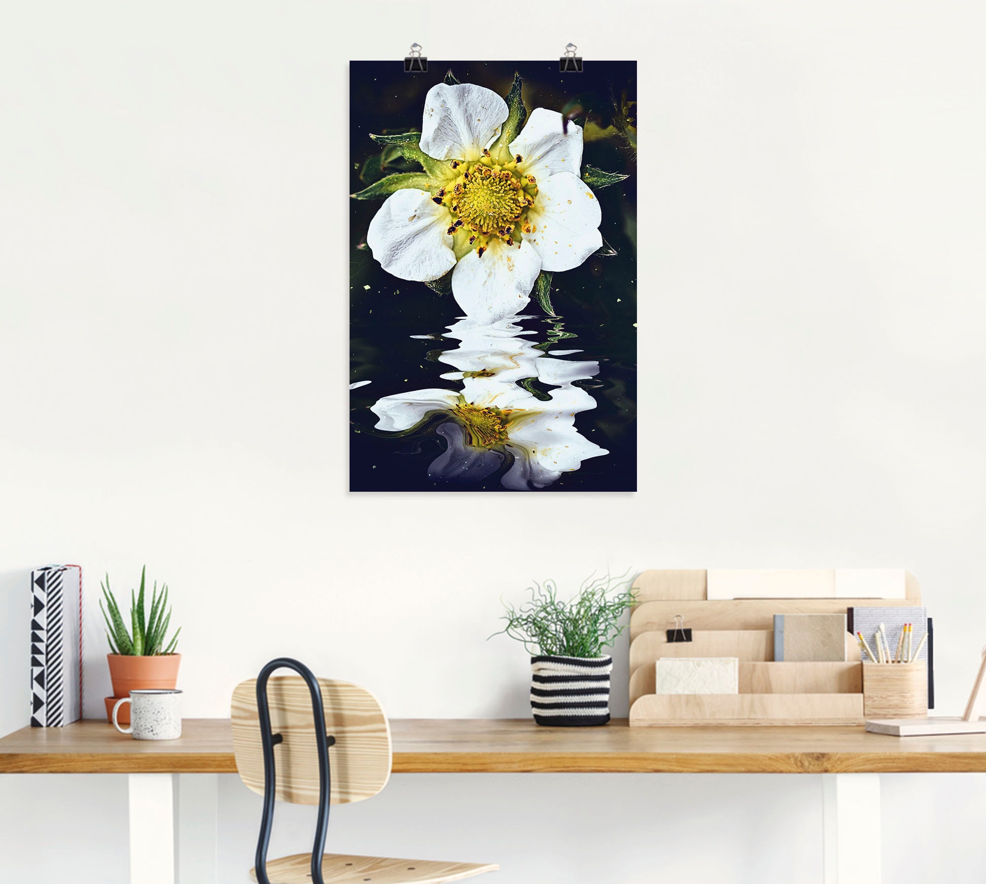 Artland Wandbild »Erdbeer Smoothie«, Blumenbilder, (1 St.), als Alubild, Leinwandbild, Wandaufkleber oder Poster in versch. Größen
