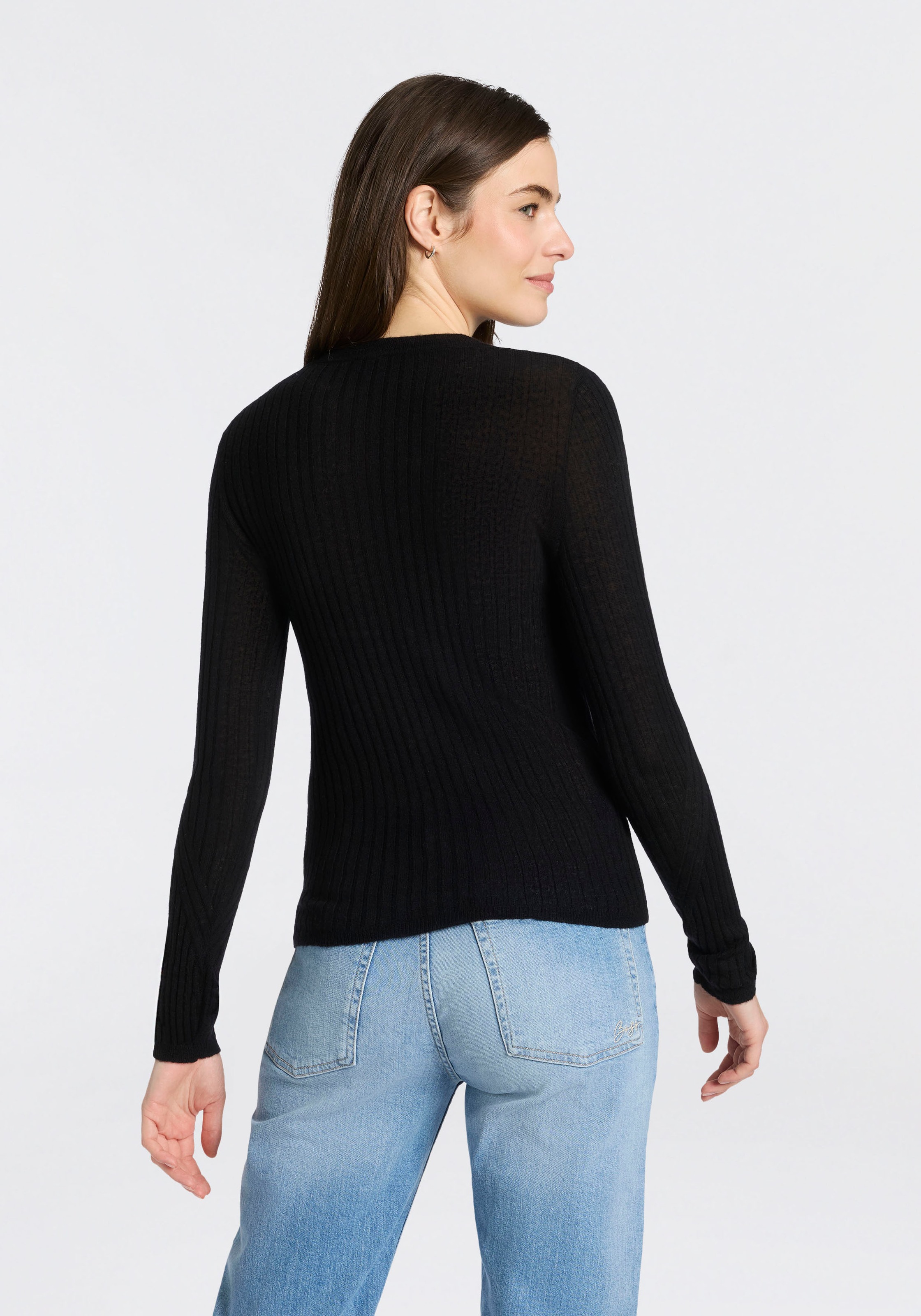 BOSS ORANGE Rundhalspullover "Fennoni Premium Damenmode" Schurwoll-Mix, sli günstig online kaufen