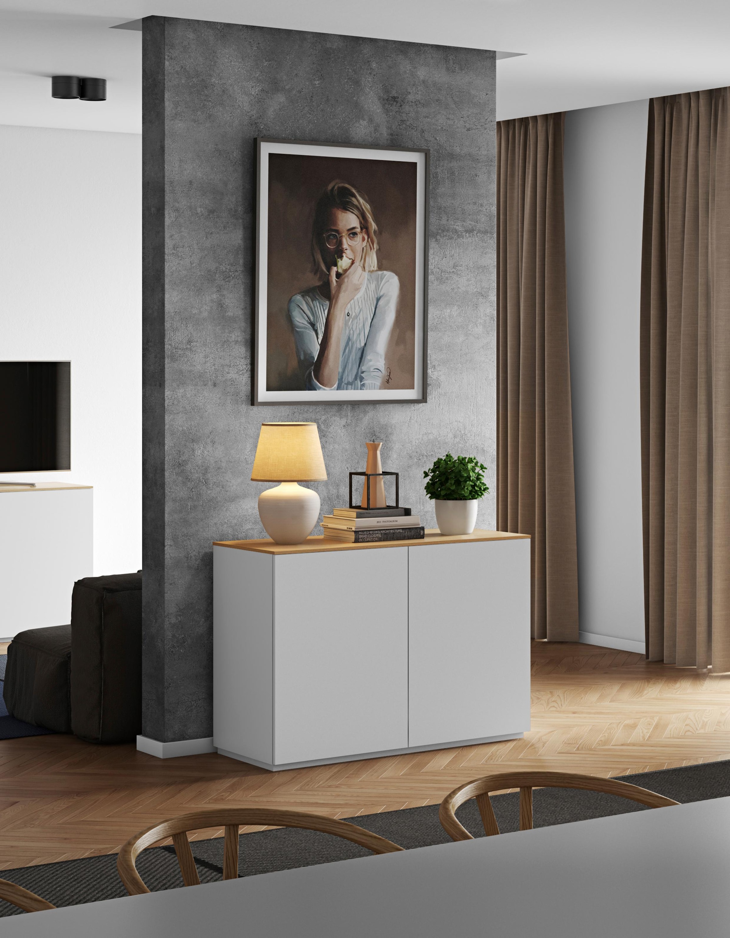 TemaHome Sideboard »Join«, Kommode, Push-to-Open-Funktion, Breite 120 cm