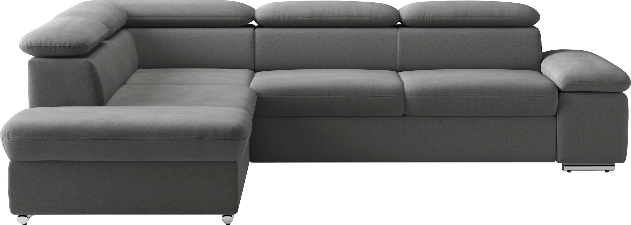 sit&more Ecksofa "Valantine L-Form, B: 272 cm, Armteilverstellung, Kopfteilverstellung" optional Schlaffunktion, Komfortsofa, modern