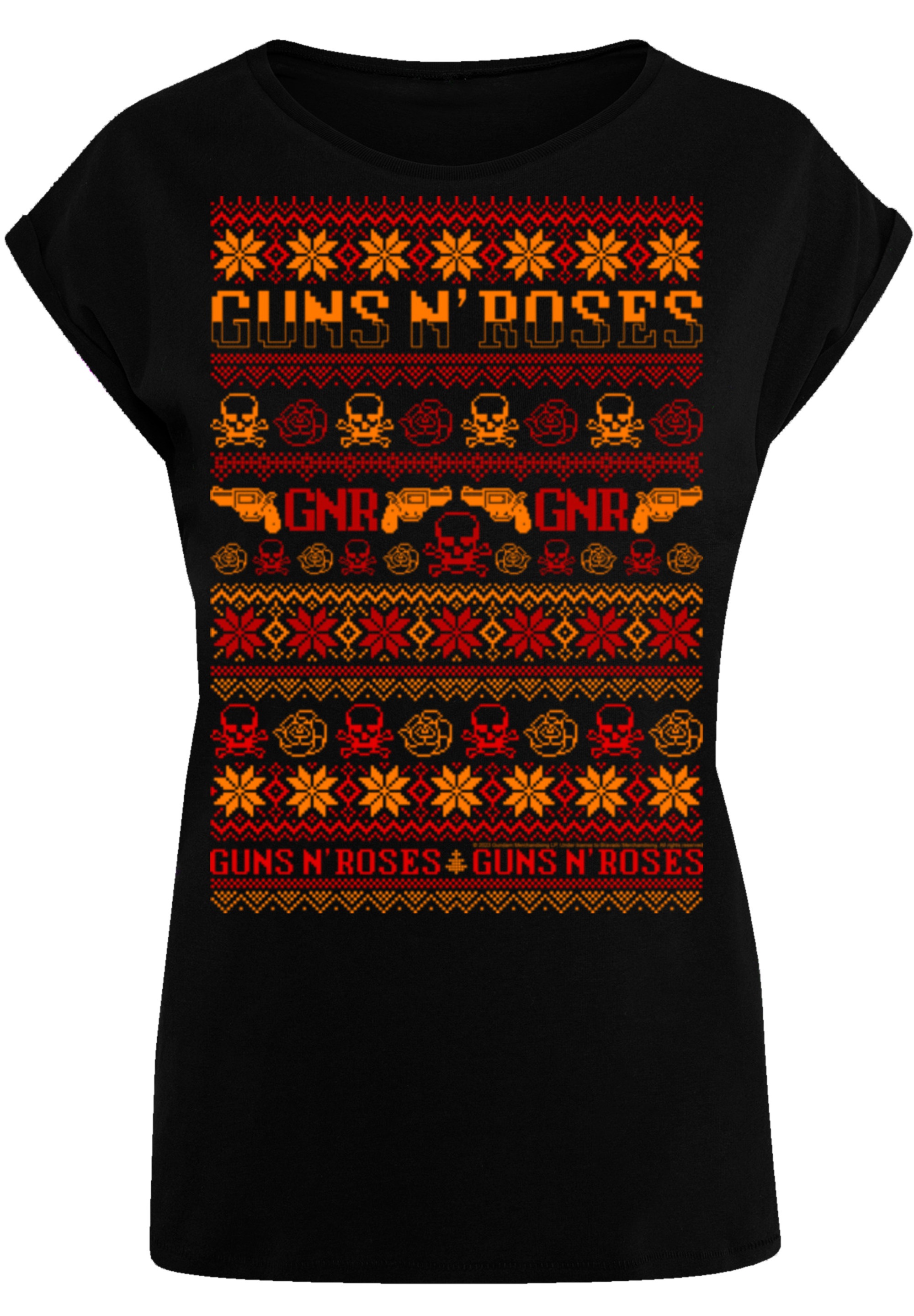 F4NT4STIC T-Shirt »Guns And Roses Christmas«, Premium Qualität