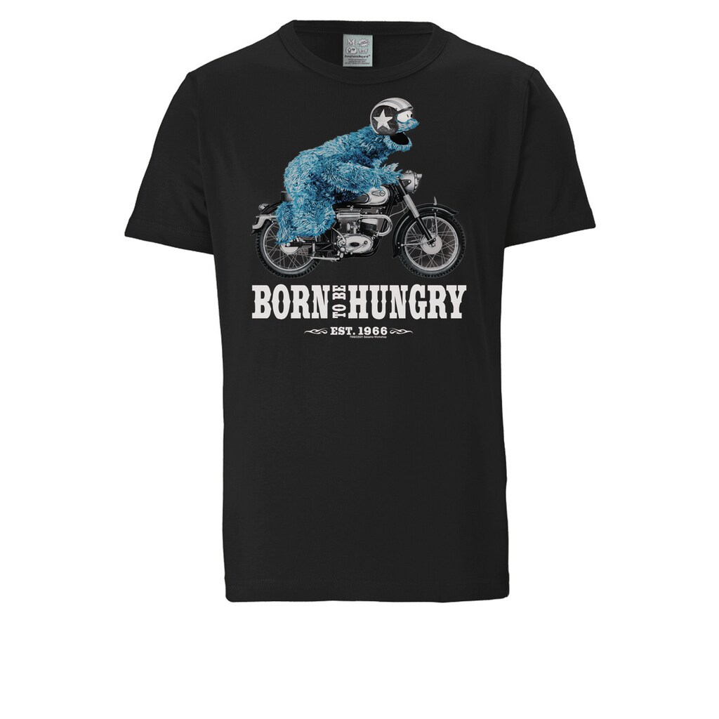 LOGOSHIRT T-Shirt »Sesamstraße - Krümelmonster Motorrad«