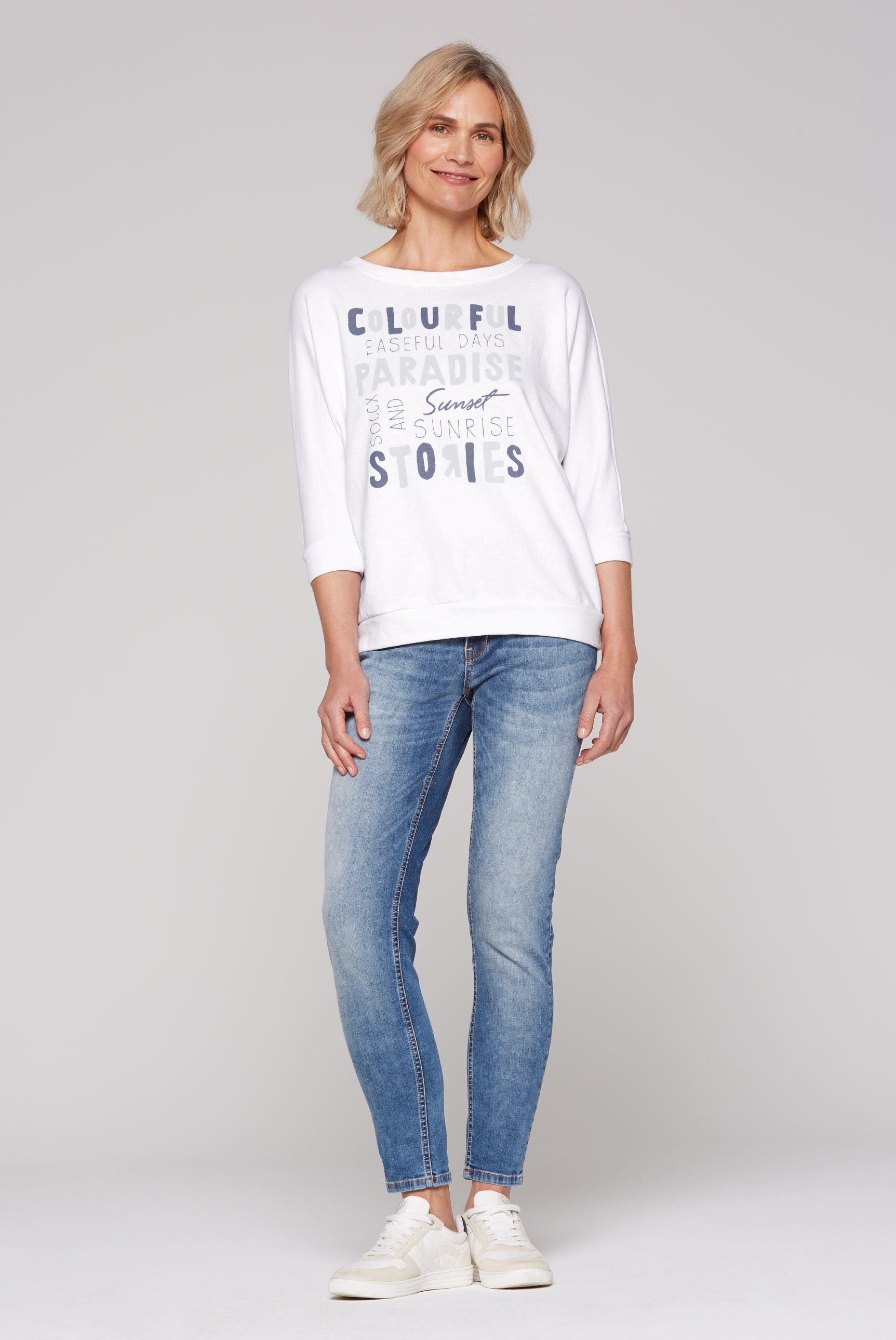 SOCCX Sweater, mit Fledermausärmeln