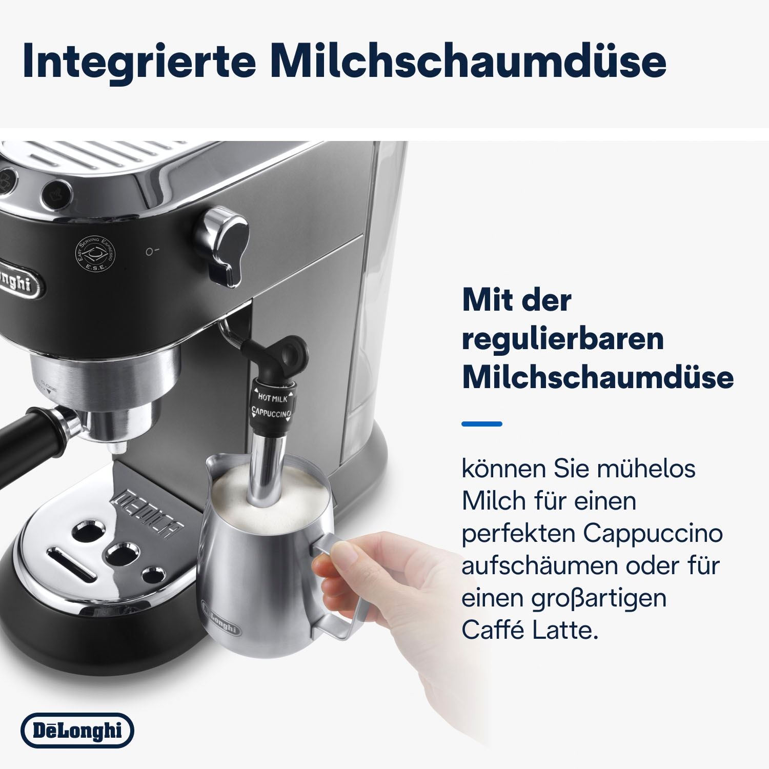 De'Longhi Espressomaschine »Dedica Style EC 685.B«, Siebträger, 1350 Watt, 15 Bar