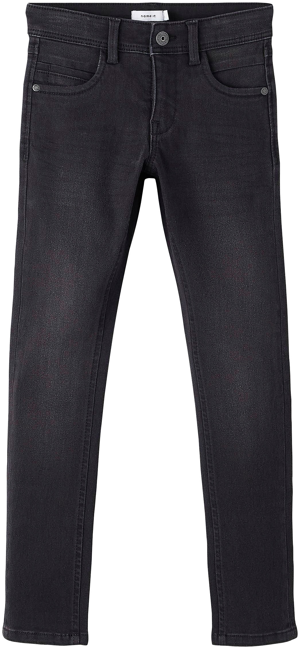 Name It Stretch-Jeans »NKMSILAS für Jungen mit verstellbarem Bund und schlanker Form« slim fit, Denim, Abriebeffekte, angesetztes Bündchen