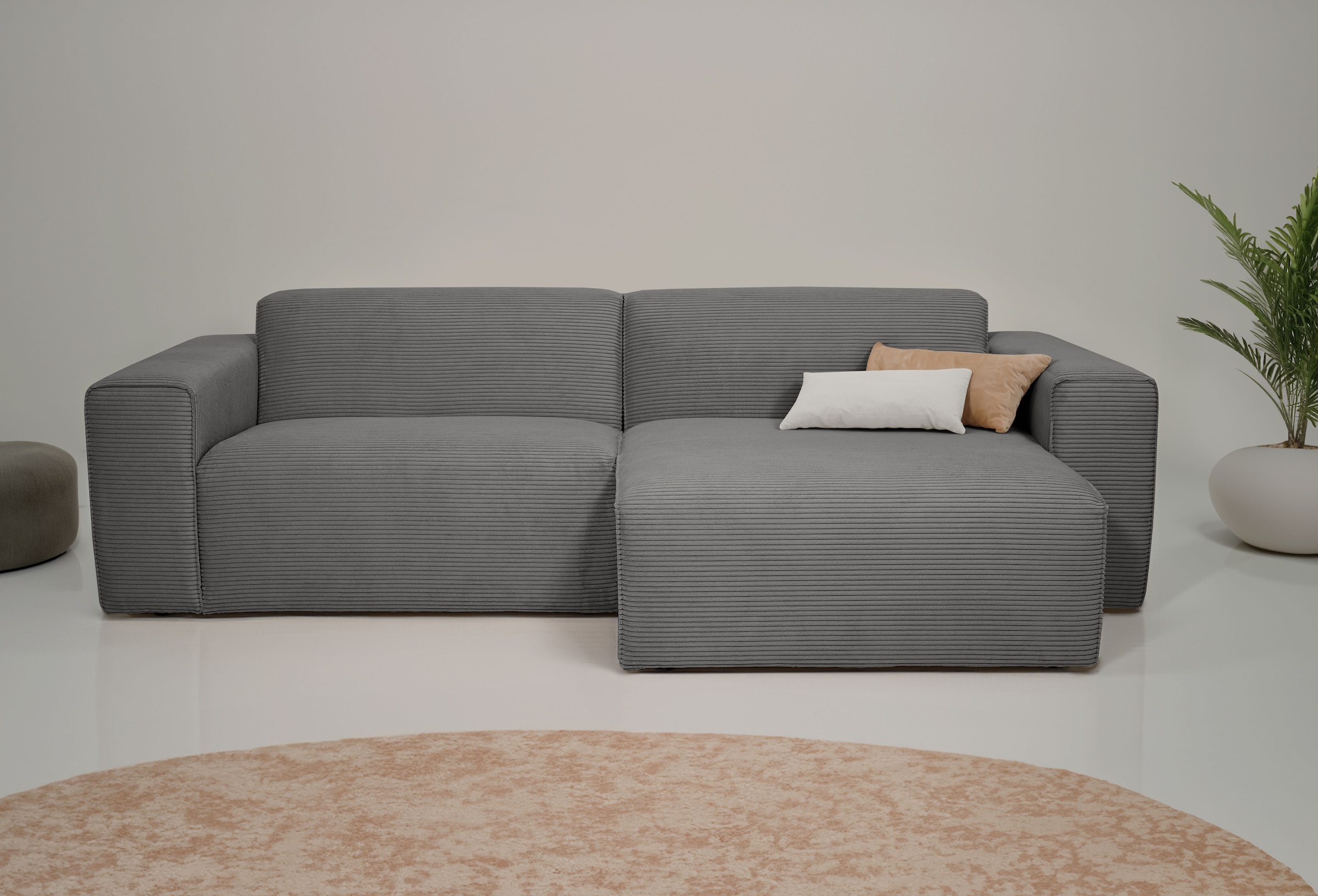 INOSIGN Ecksofa "Koa, 228 cm, L-Form, Modulsofa in Cord, Chenille, Struktur günstig online kaufen