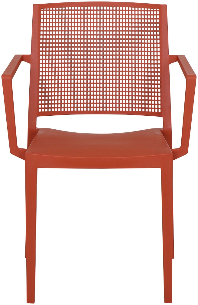 Siena Garden Gartensessel »Square 2er Set Stapelsessel brick« Set, 2 Stk. tlg. Gestell, Polypropylen/Glasfaser