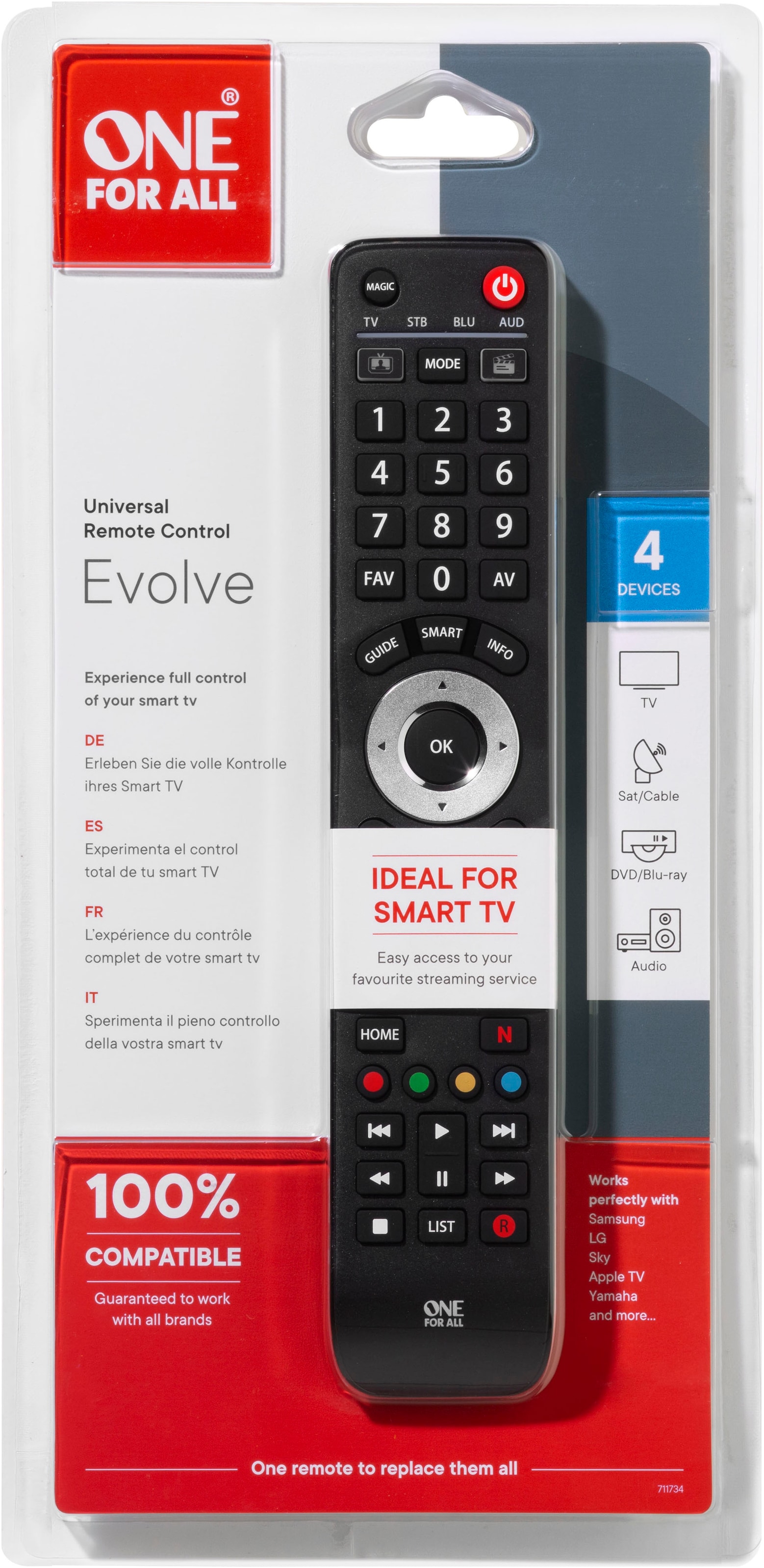 Universal-Fernbedienung »URC 7145 Evolve 4«, 4-in-1