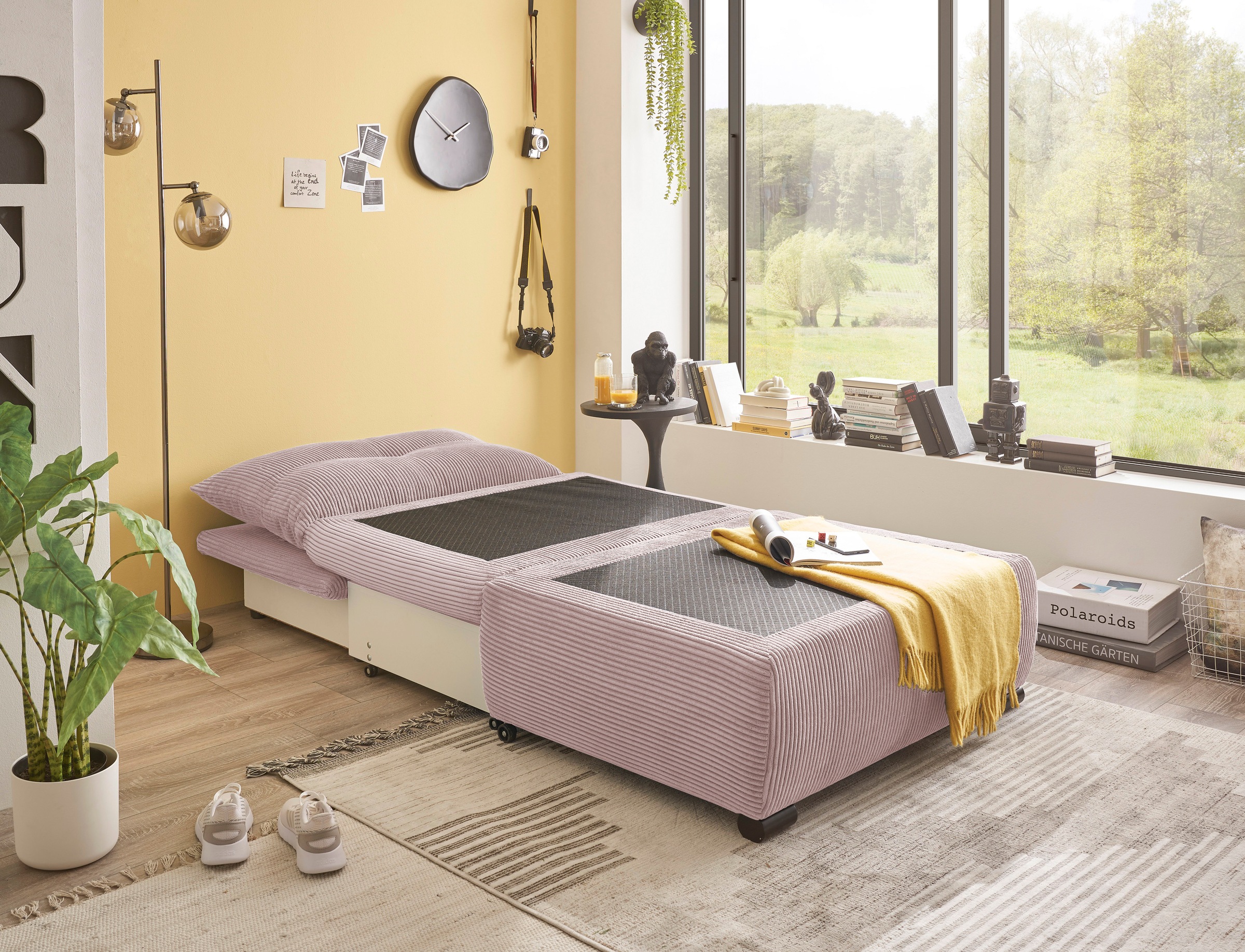 ED EXCITING DESIGN Schlafsofa »Charlie«, Schlafsessel mit Bettkasten & 1 Rückenkissen