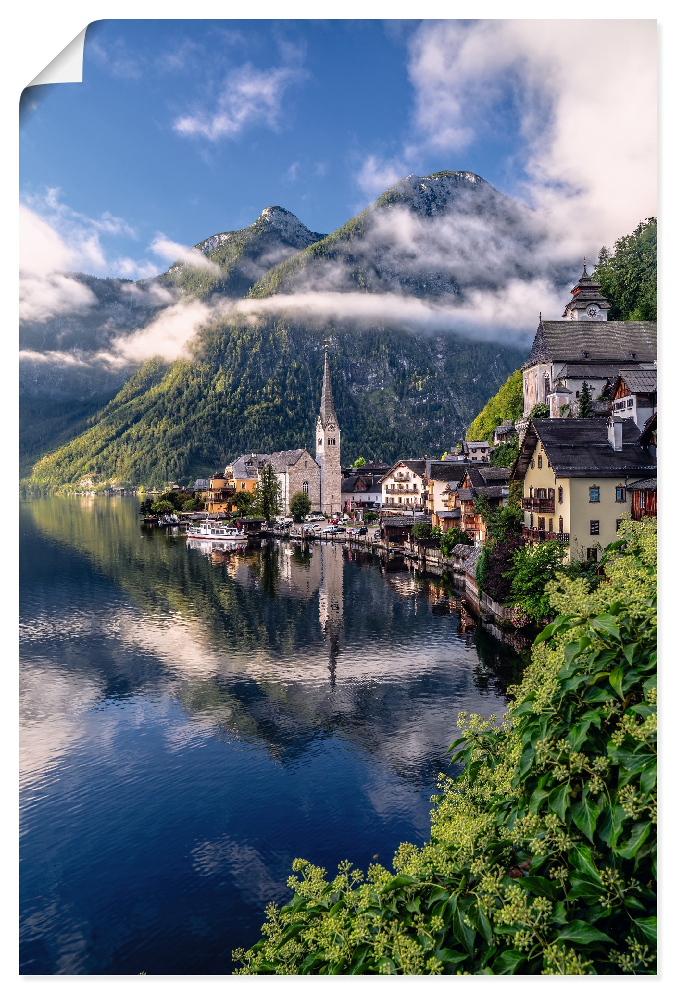 Artland Wandbild "Sommer in Hallstatt im Salzkammergut" Gewässer 1 Stk. tlg. als Alubild, Leinwandbild, Poster, Wandaufkleber in verschied. Größen
