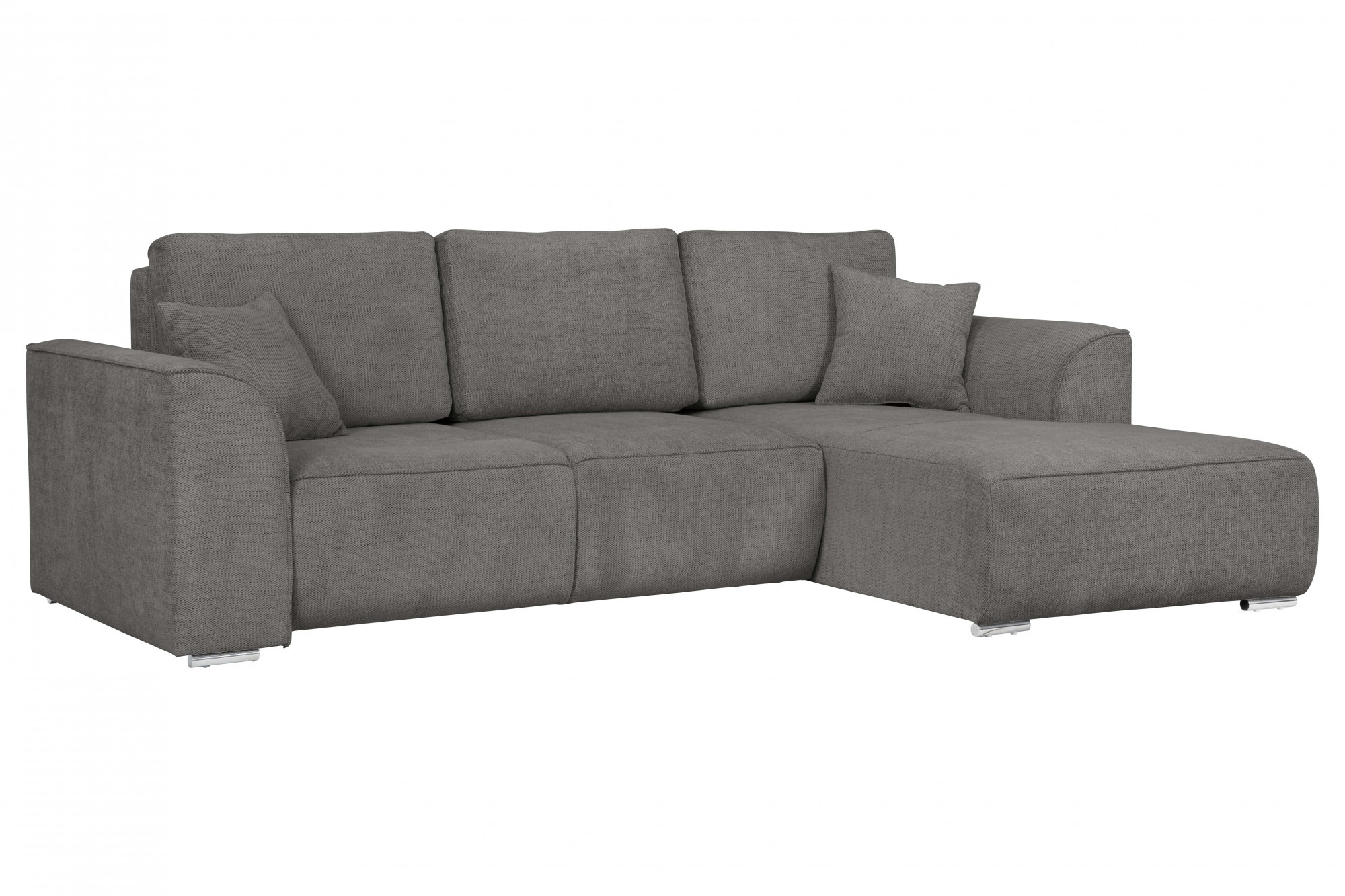 Ecksofa OTTO HOME "BEATRICE optionale Schlafsofa mit Bettkasten, B/T/H: 265/170/86 cm", grau (mittelgrau), B:265cm H:86cm T:170cm, 100% Polyester, Sofas, Ecksofa, L-Form, wahlweise auch mit Bettfunktion und Bettkasten 3