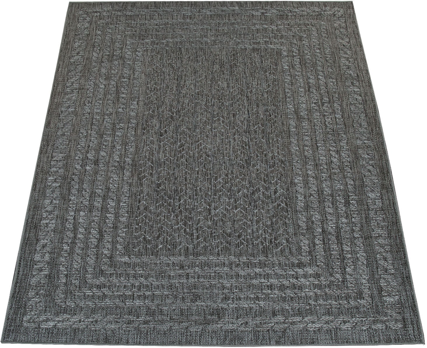 Black Friday Paco Home Teppich 390«, mit BAUR »Liege rechteckig, Sisal melierte geeignet Flachgewebe, Outdoor | Bordüre, Optik