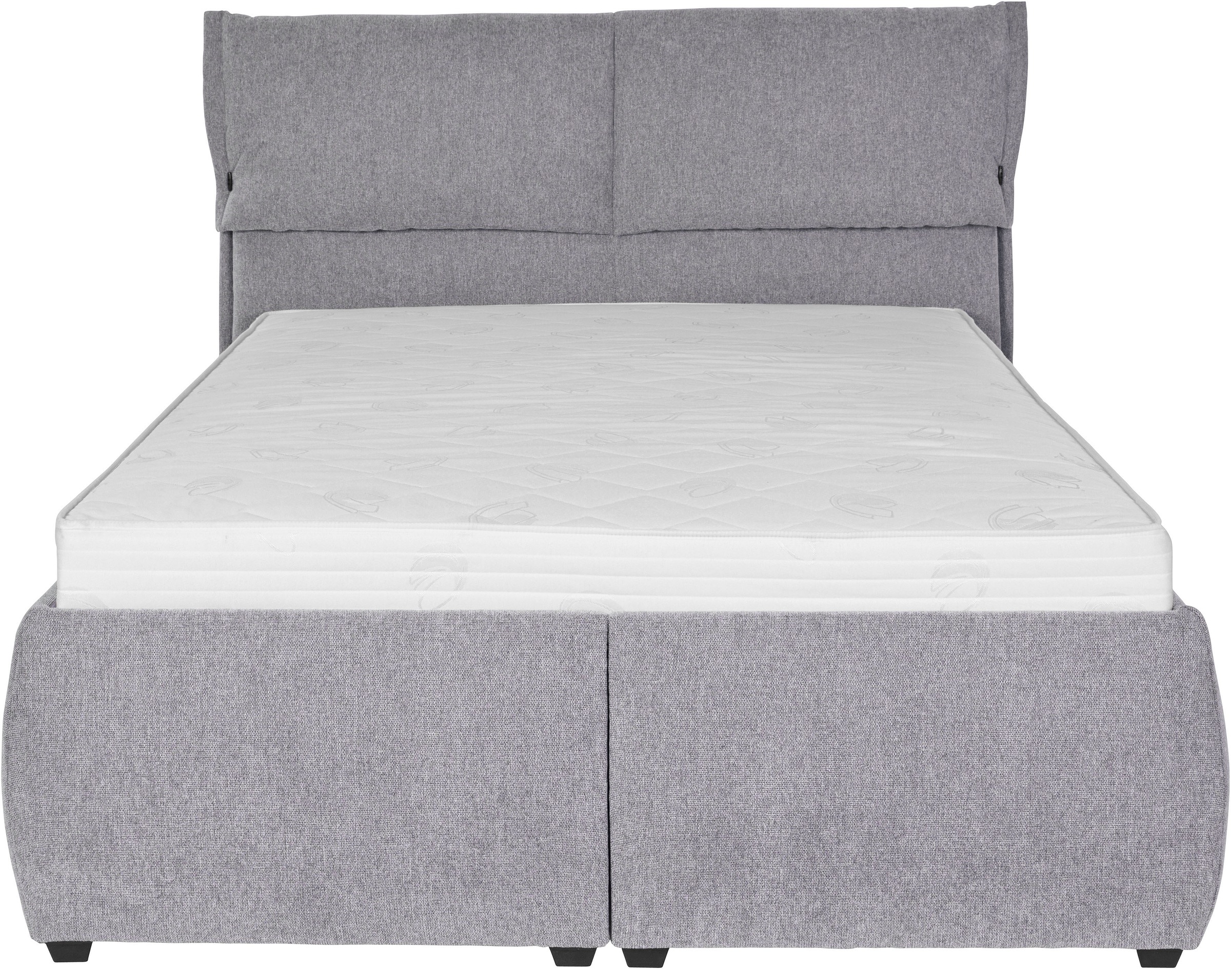 Polsterbett HOME AFFAIRE "Jenson", grau, B:168cm L:225cm, Struktur weich (85% Polyester/15% Nylon), Betten, Polsterbett, als Bettgestell oder mit 3 Matratzenarten und Härtegraden 6