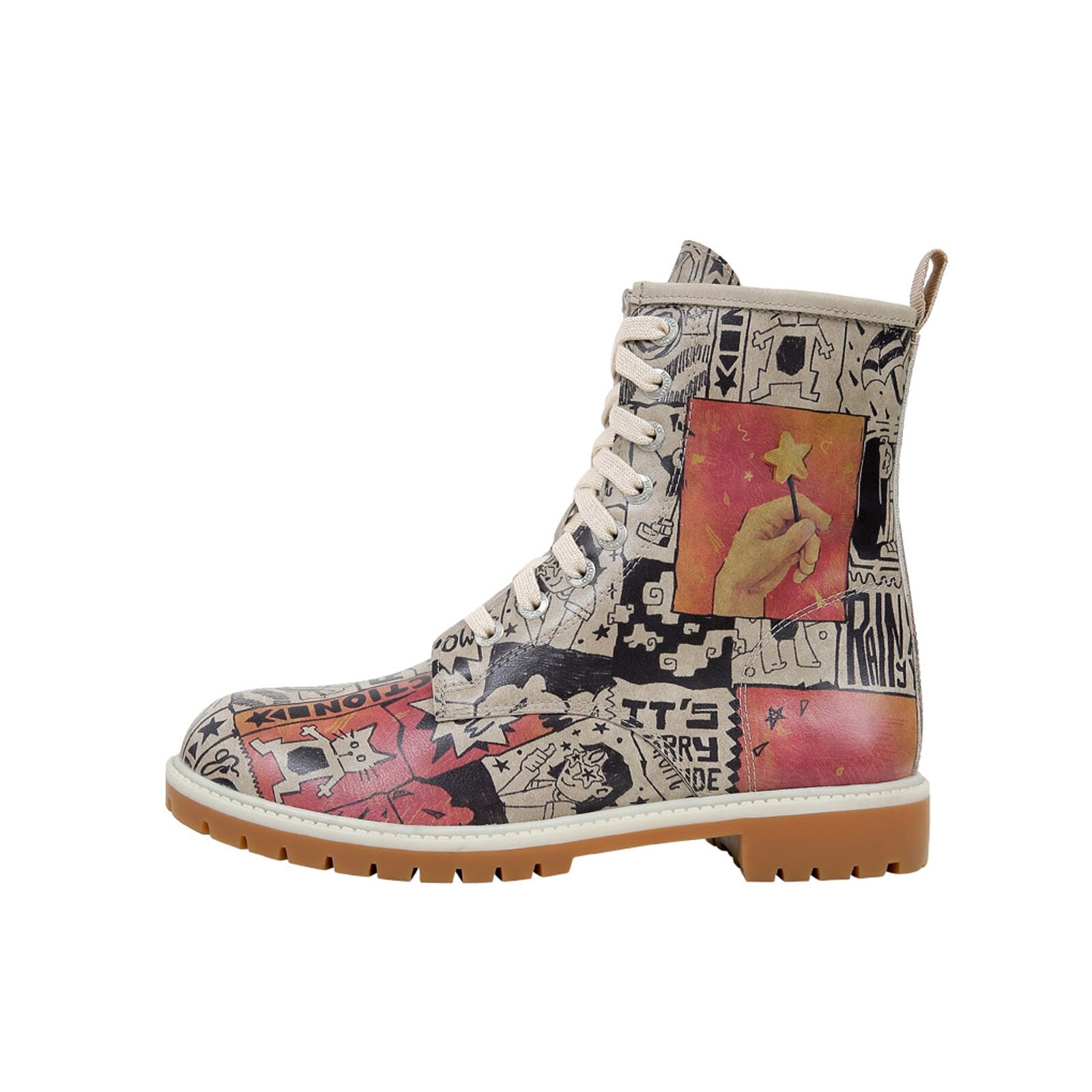DOGO Schnürboots "Longe Boots Schnürstiefel Dynamic Spirit Damen Stiefeletten," Handgefertigt