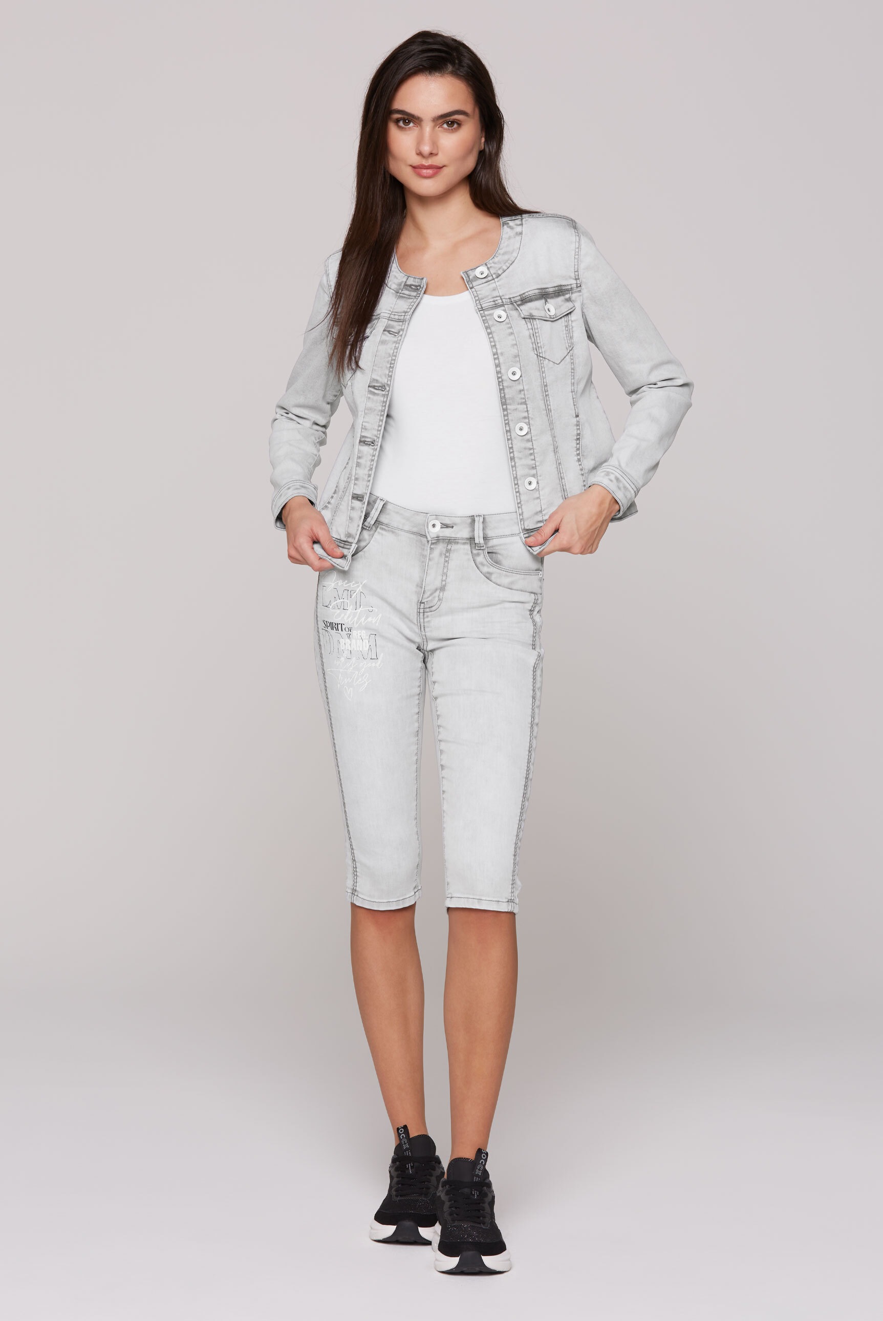SOCCX Jeansjacke, ohne Kapuze, mit Brusttaschen