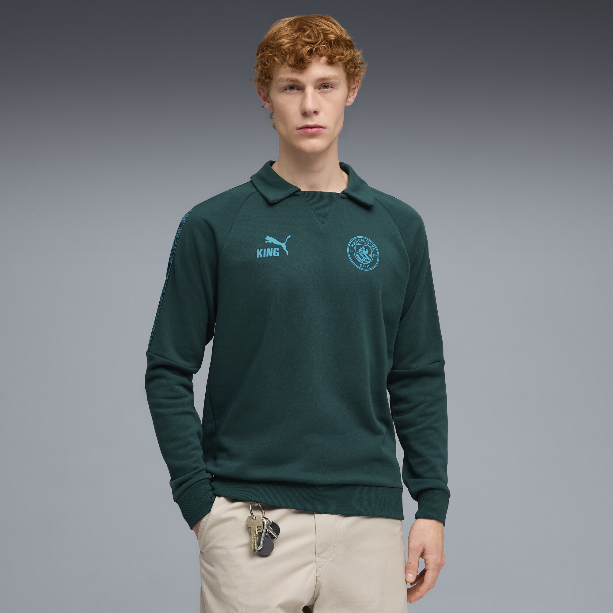 PUMA Sweatshirt »Manchester City KING Drill Crew Sweatshirt Herren«
