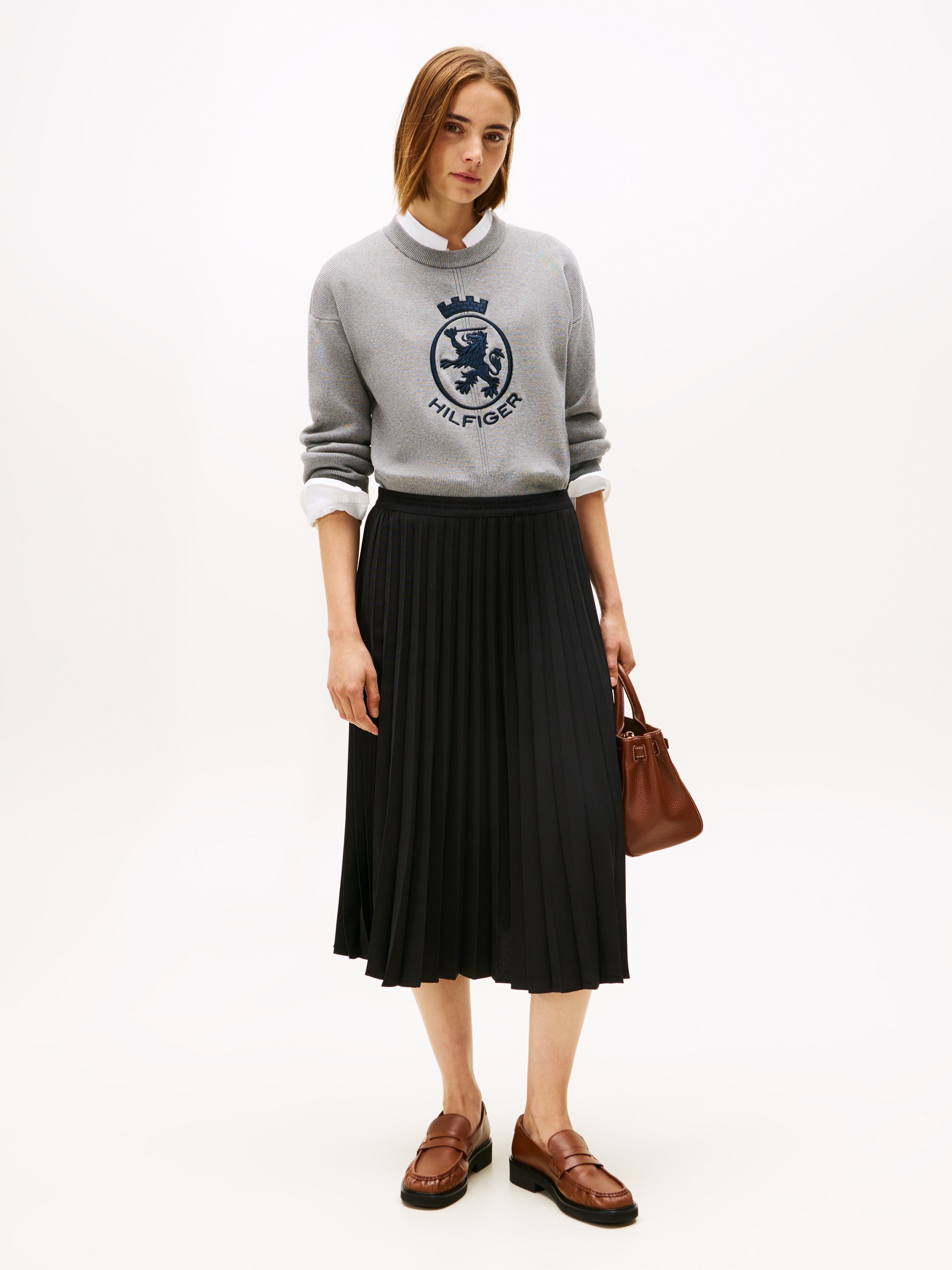 Tommy Hilfiger Plisseerock »FLUID PLEATED PULL ON MIDI SKIRT«