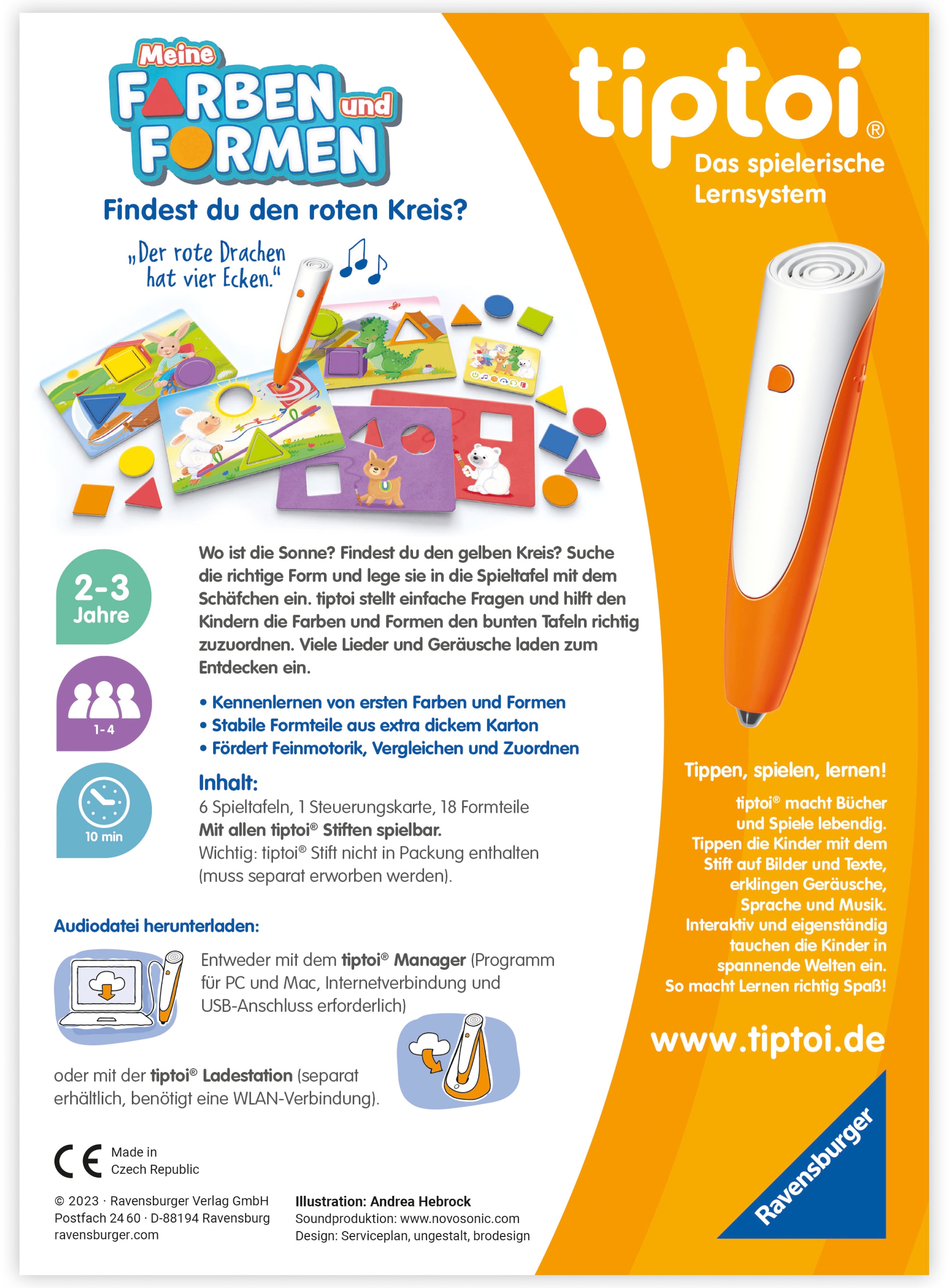 Ravensburger Spiel »tiptoi® Meine Farben und Formen«, Made in Europe
