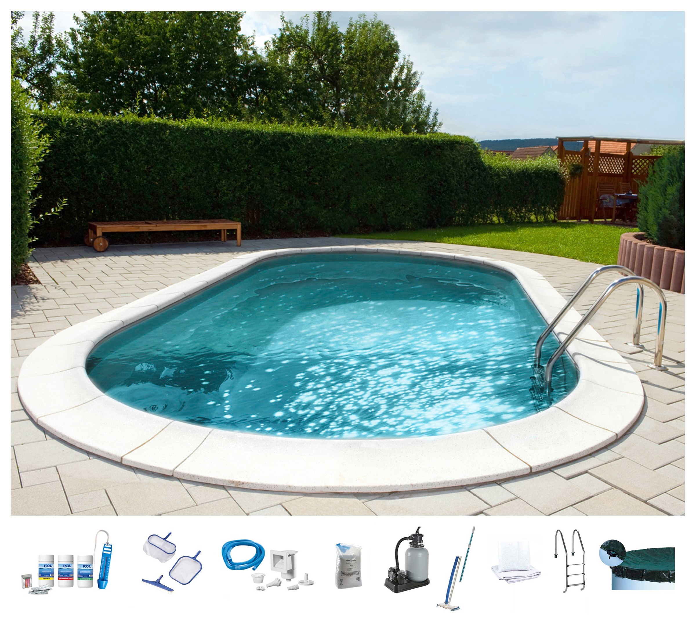 my POOL BWT Ovalpool "PREMIUM mit grauer Innenfolie" Höhe 120 cm, in versch günstig online kaufen