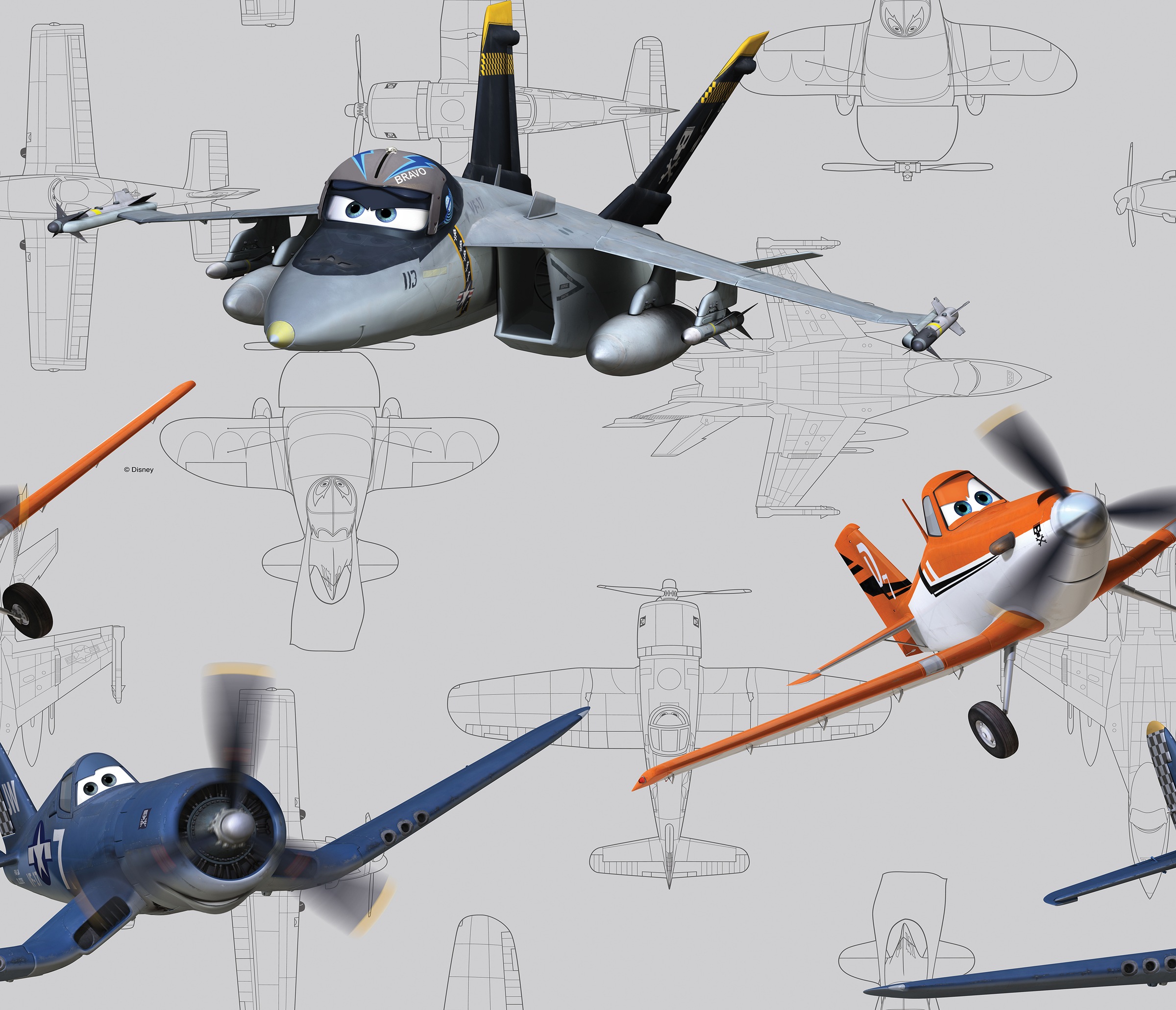 Thumbnail - Wirth Vorhang "Planes Echo" Multifunktionsband 1 Stk. tlg. Disney