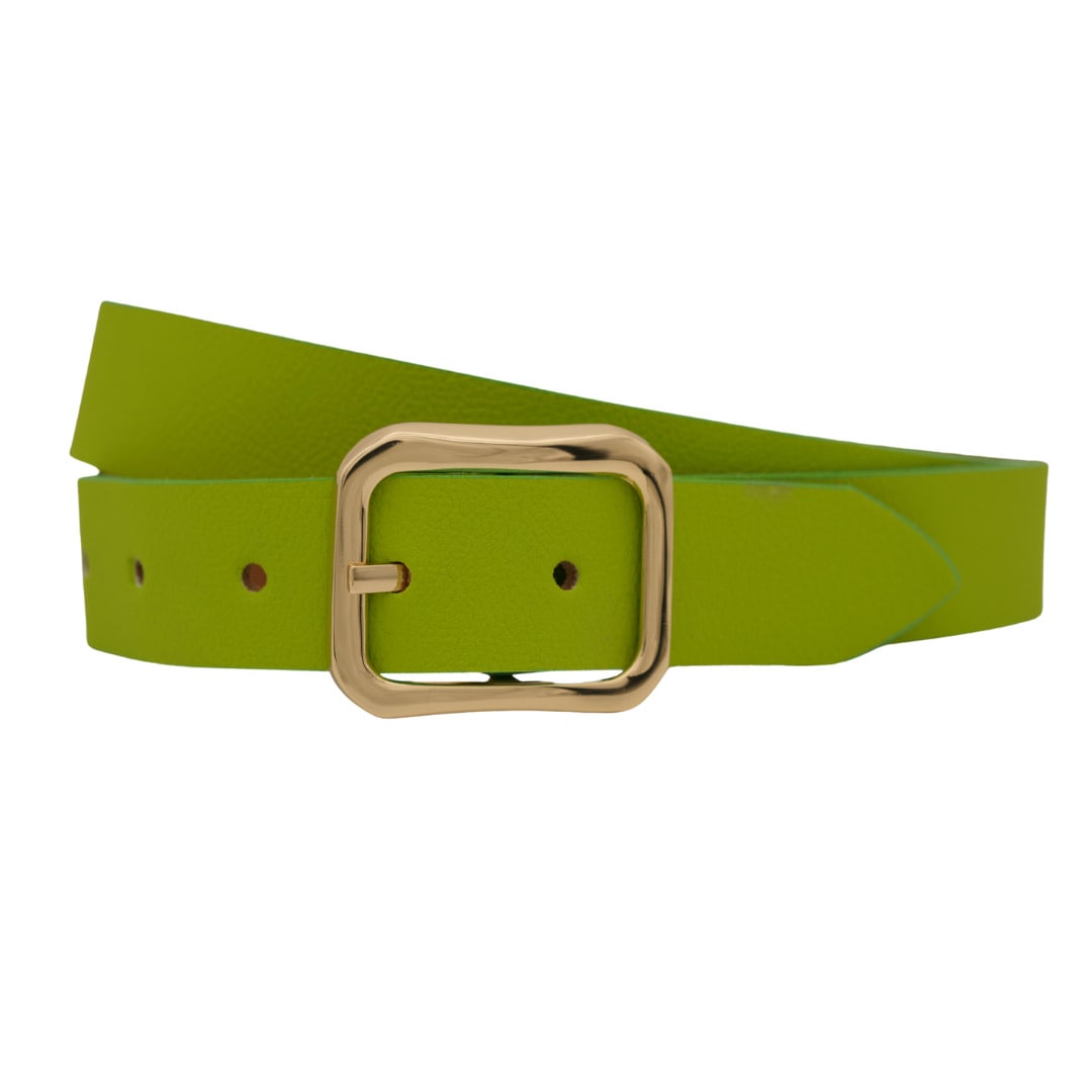 Ledergürtel ANNAMATONI "AnnaMatoni Ledergürtel Mali Ledergürtel Mali", Damen, Gr. TW80 - 95cm Gesamtlänge, grün (grün 500), 100% Leder, Gürtel Ledergürtel
