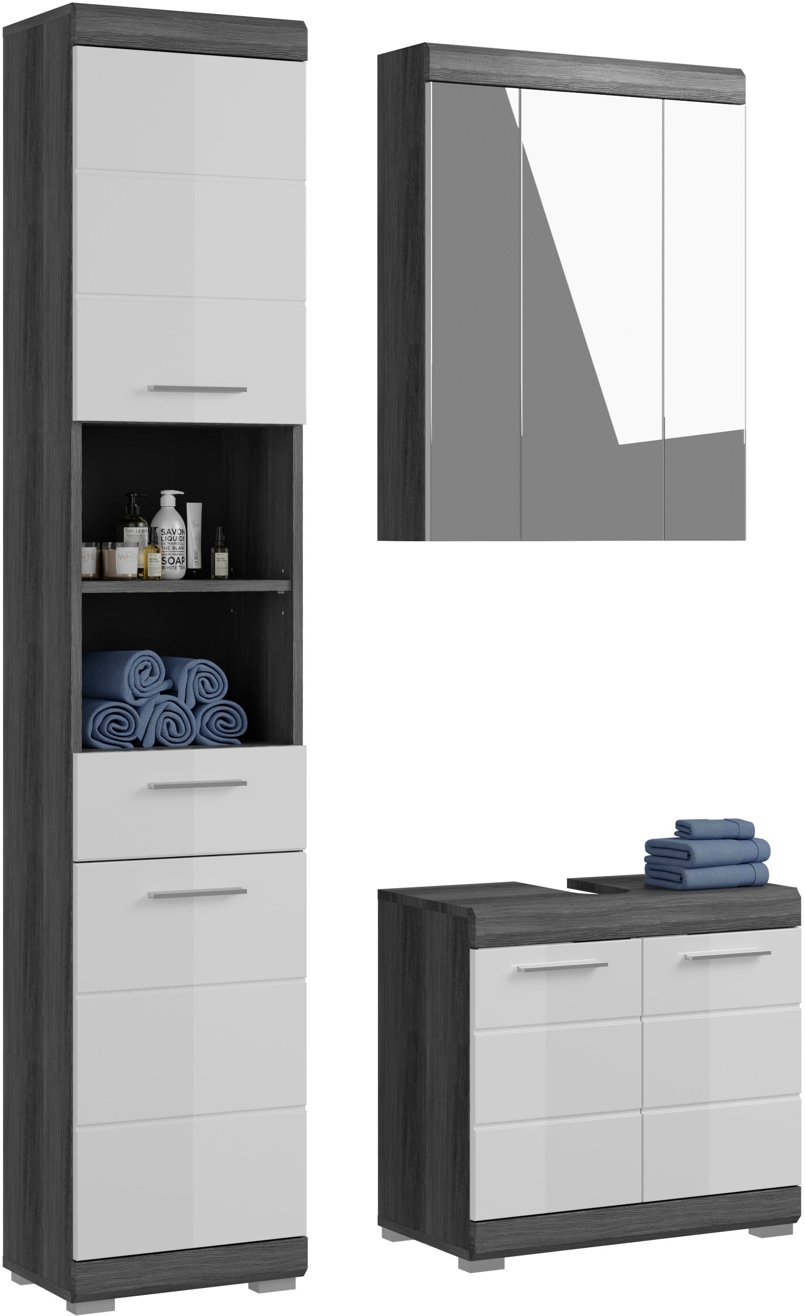 welltime Badmöbel-Set "Siena, 3 teilig, bestehend aus:" Set, TOPSELLER, 3 S günstig online kaufen