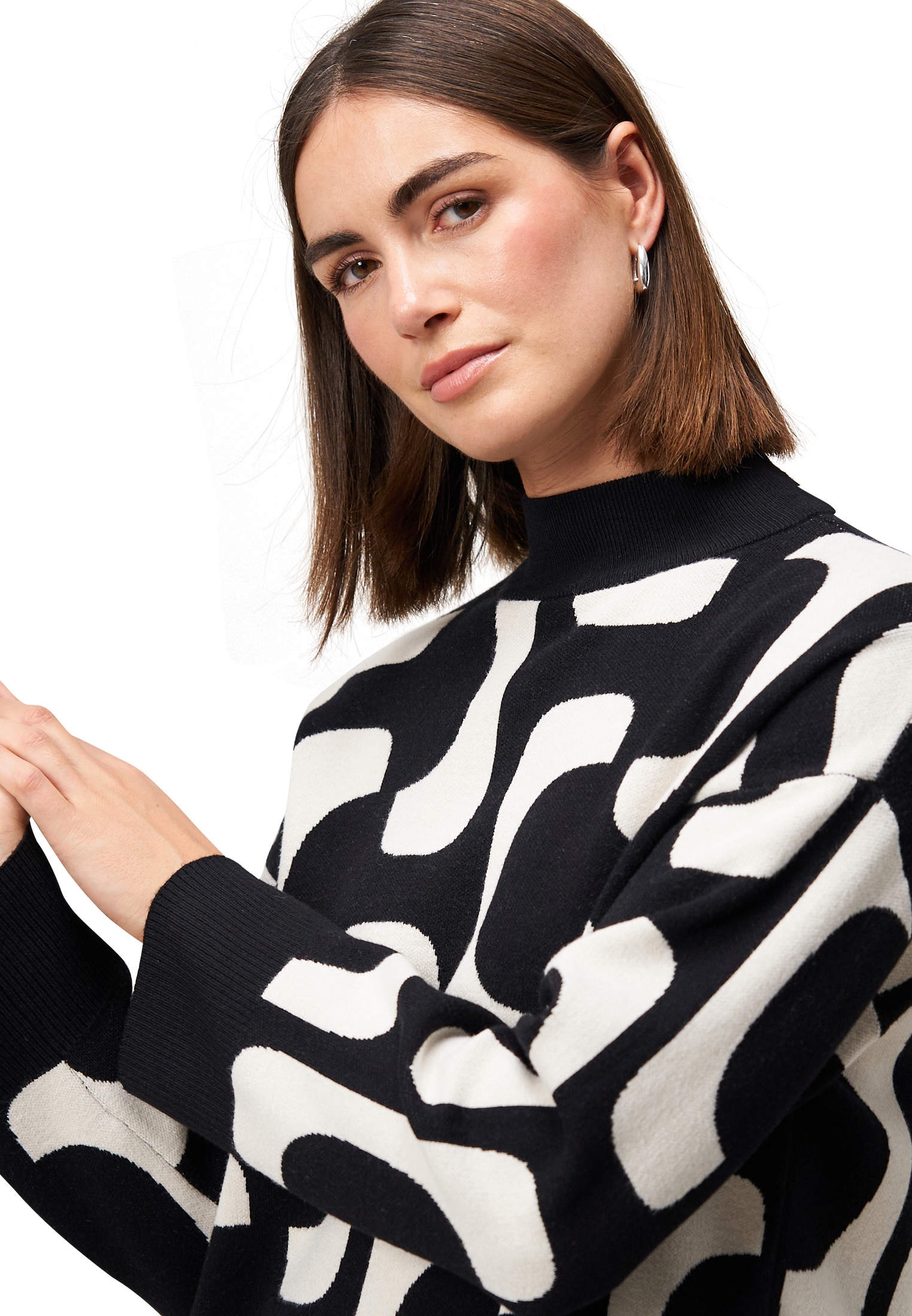 Zero Strickpullover »Damen mit Strickmuster« 1 Stk. Plain/ohne Details