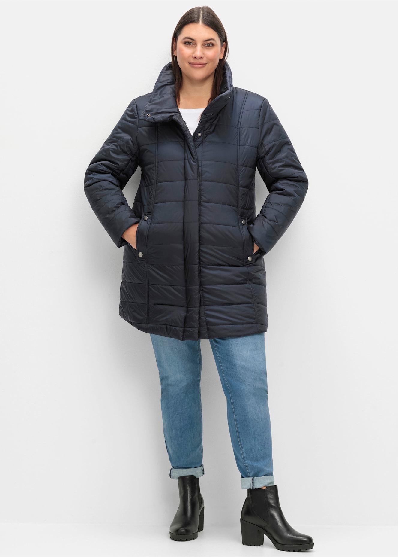 Sheego Steppjacke, ohne Kapuze günstig online kaufen