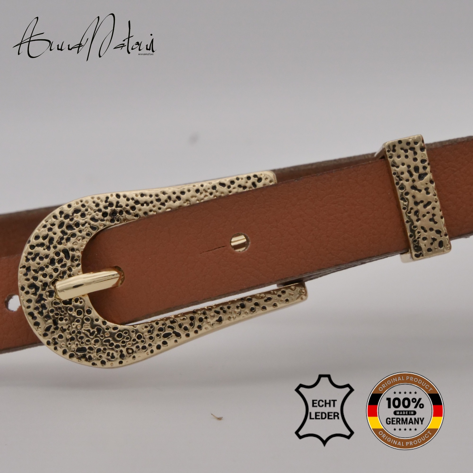 AnnaMatoni Ledergürtel "AnnaMatoni Damen Ledergürtel in hochwertigem Vegane günstig online kaufen