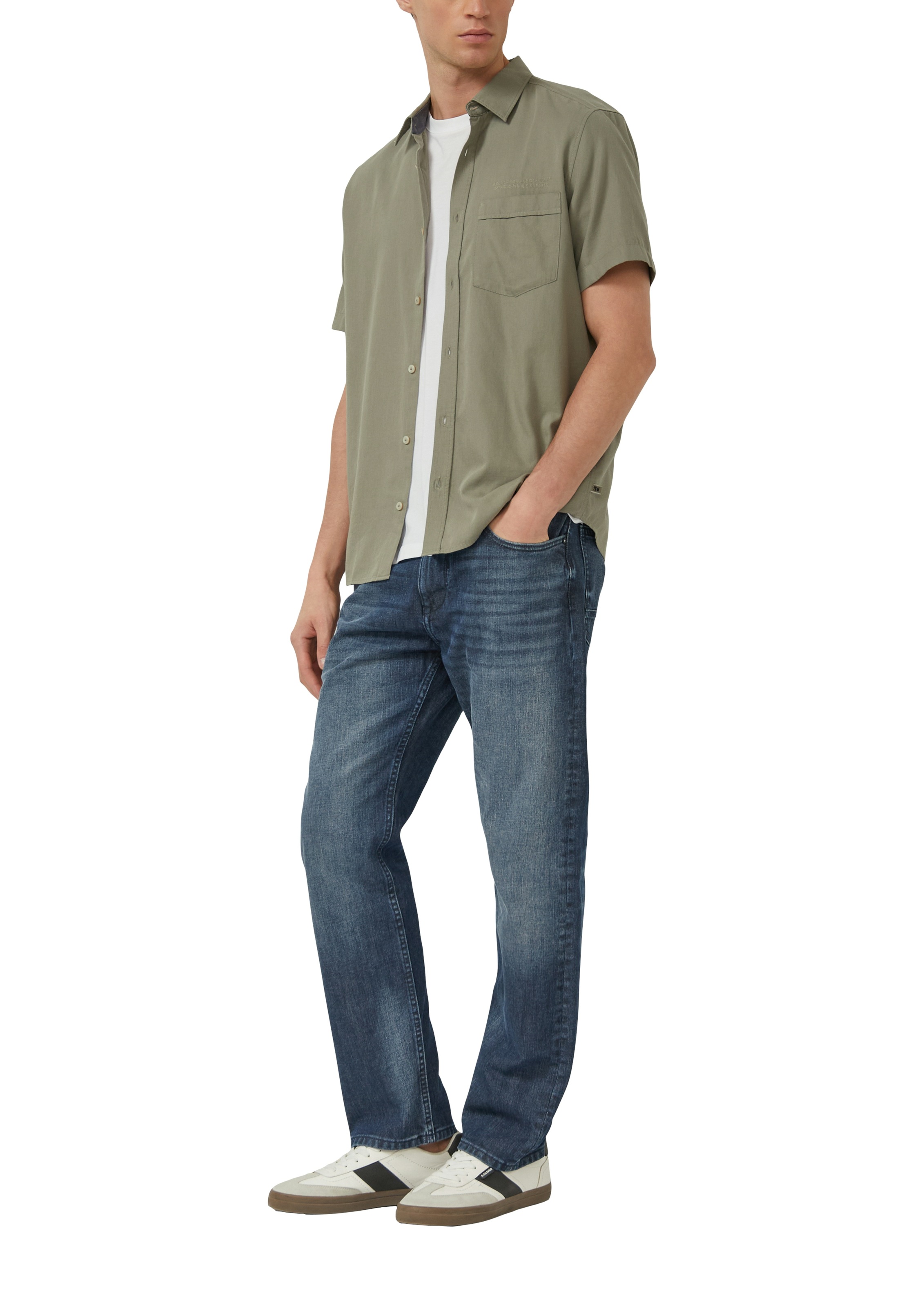 s.Oliver Kurzarmhemd mit Knopfleiste und Brusttasche günstig online kaufen