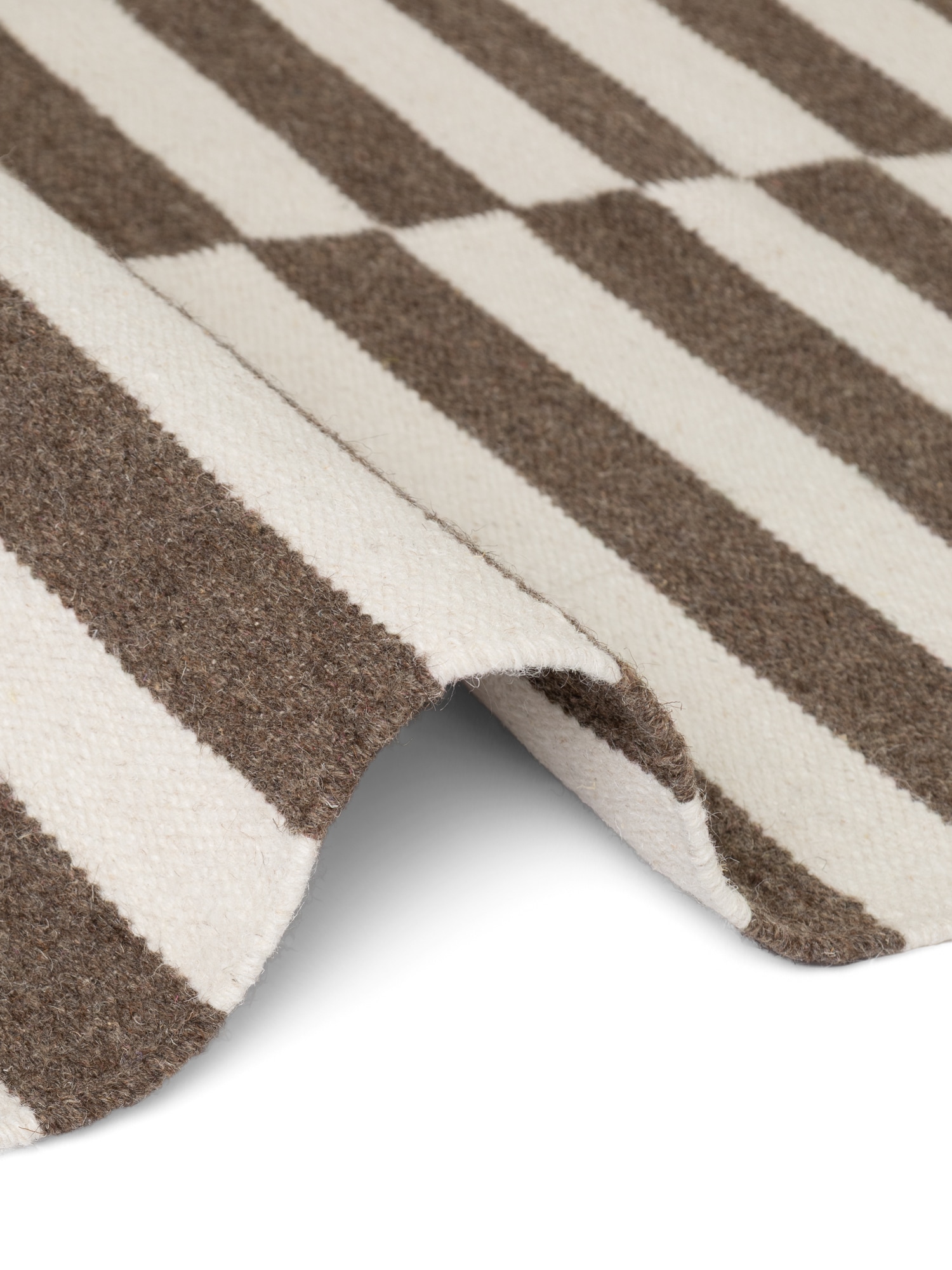 HANSE Home Wollteppich »Vika , schwarz-weiss« rechteckig 5 mm Höhe Handgewebt, Wolle, Natur, Läufer, Wohnzimmer, Schlafzimmer, Streifen